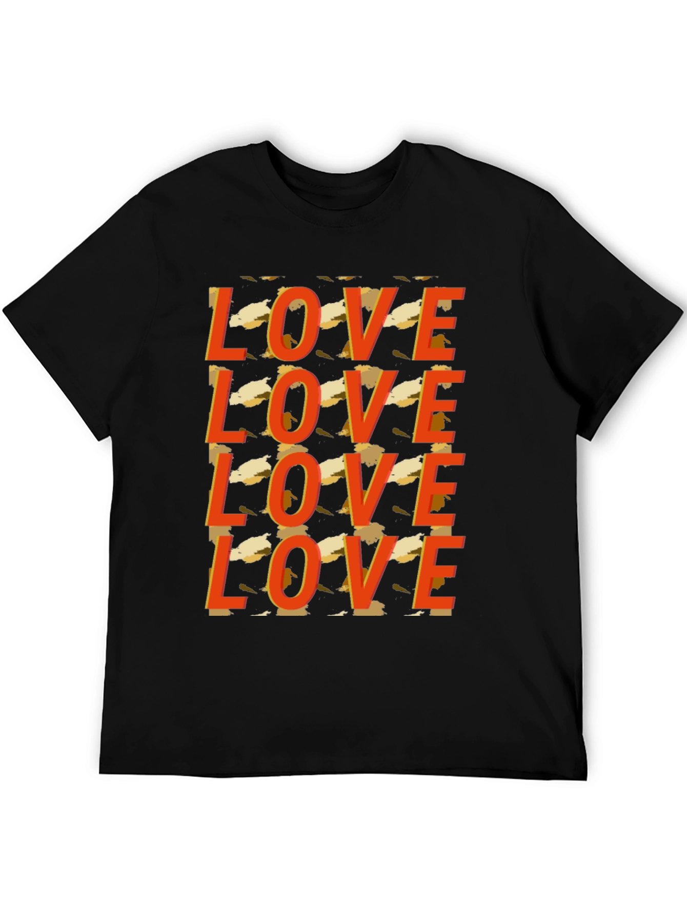 Love Graphic Print Black Tee