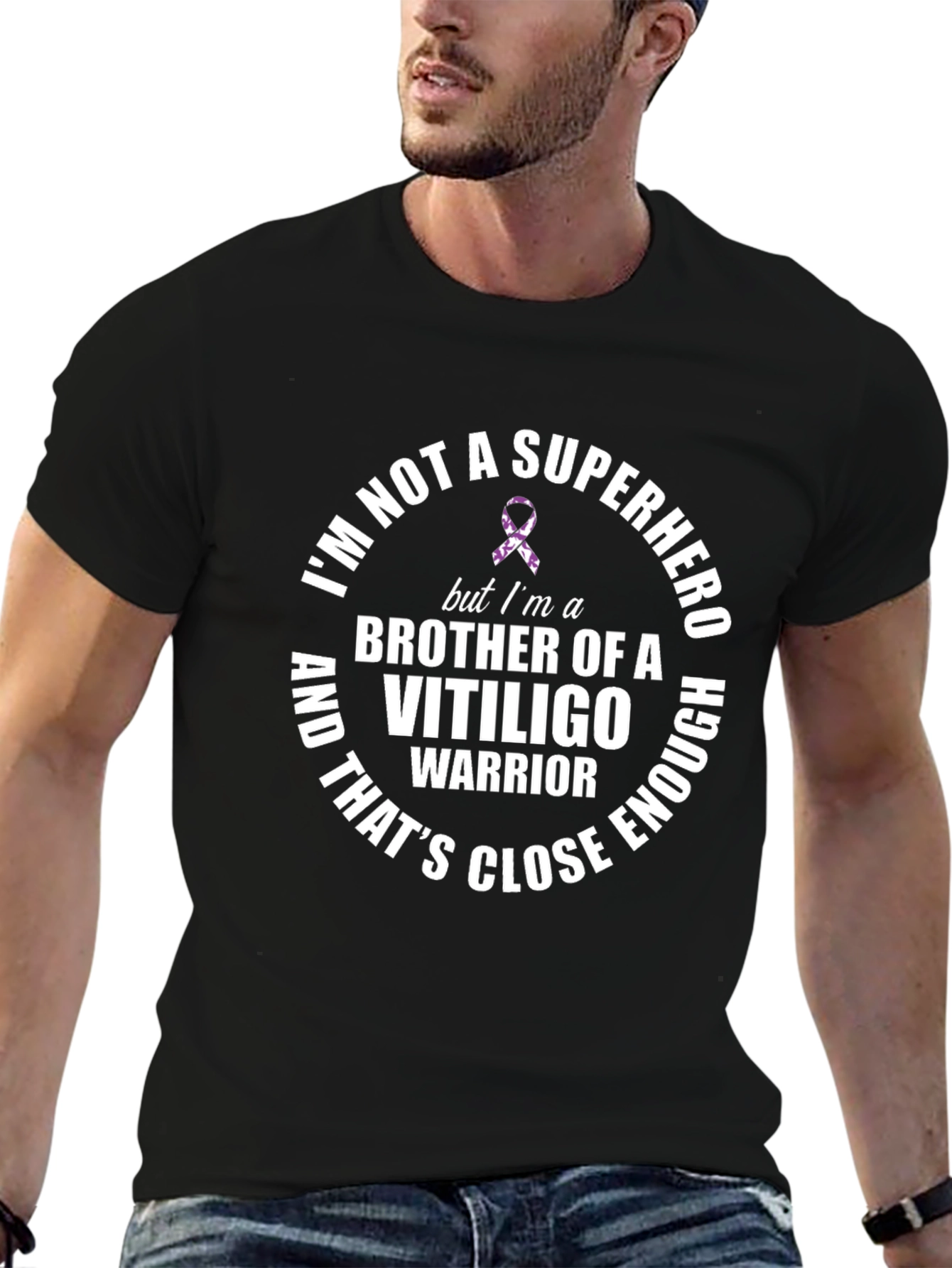 Vitiligo Warrior Brother T-Shirt Support Awareness Tee