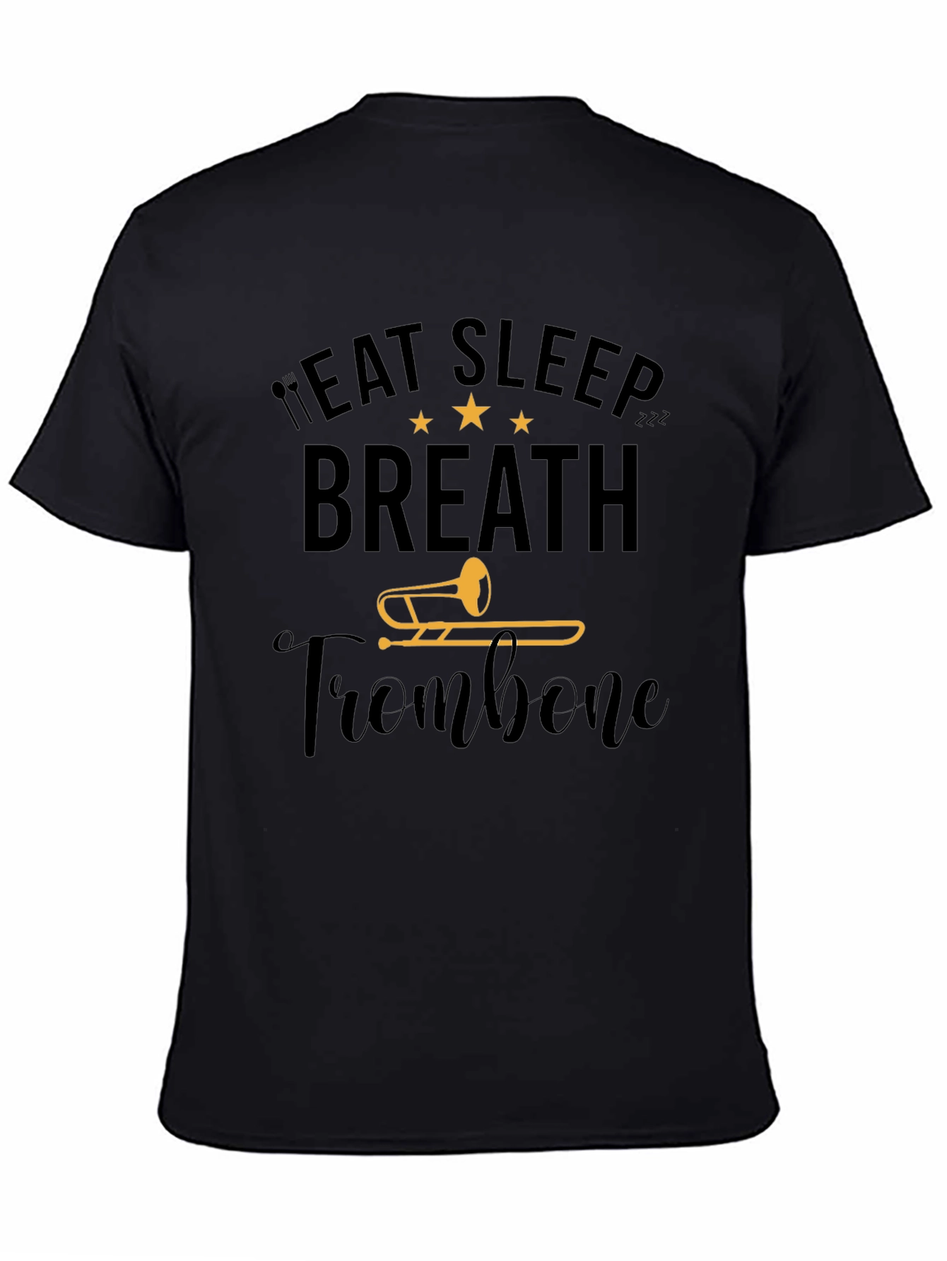 Eat Sleep Breath Trombone Black T-Shirt