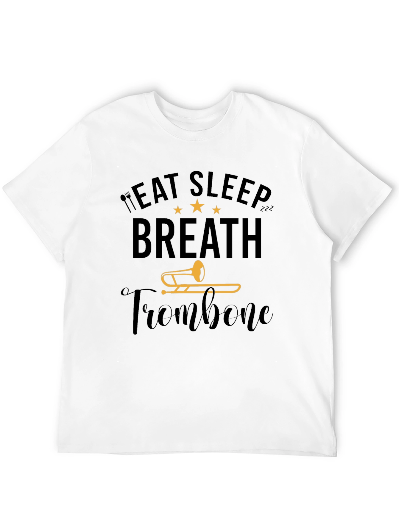 Eat Sleep Breath Trombone Black T-Shirt