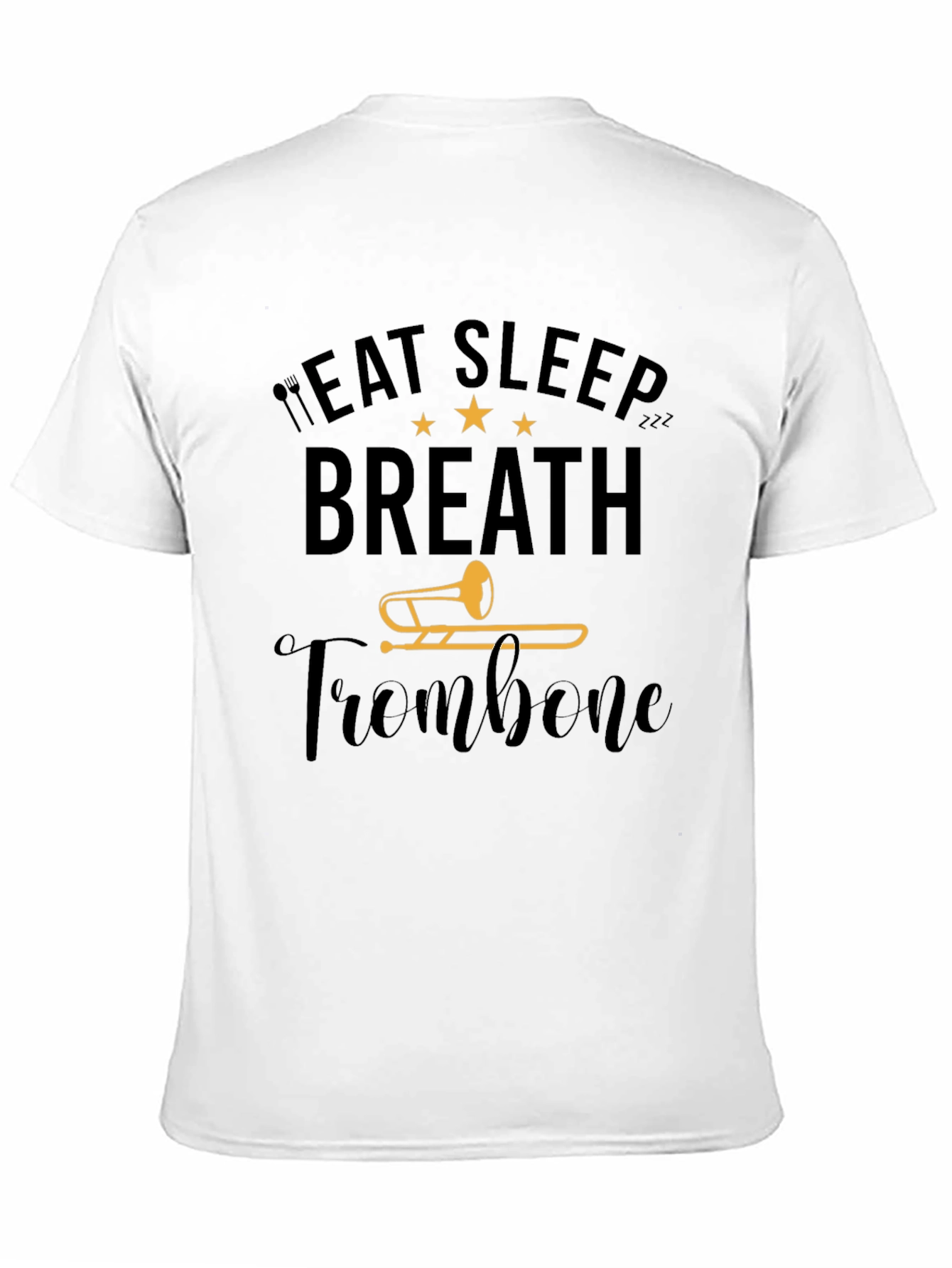 Eat Sleep Breath Trombone Black T-Shirt
