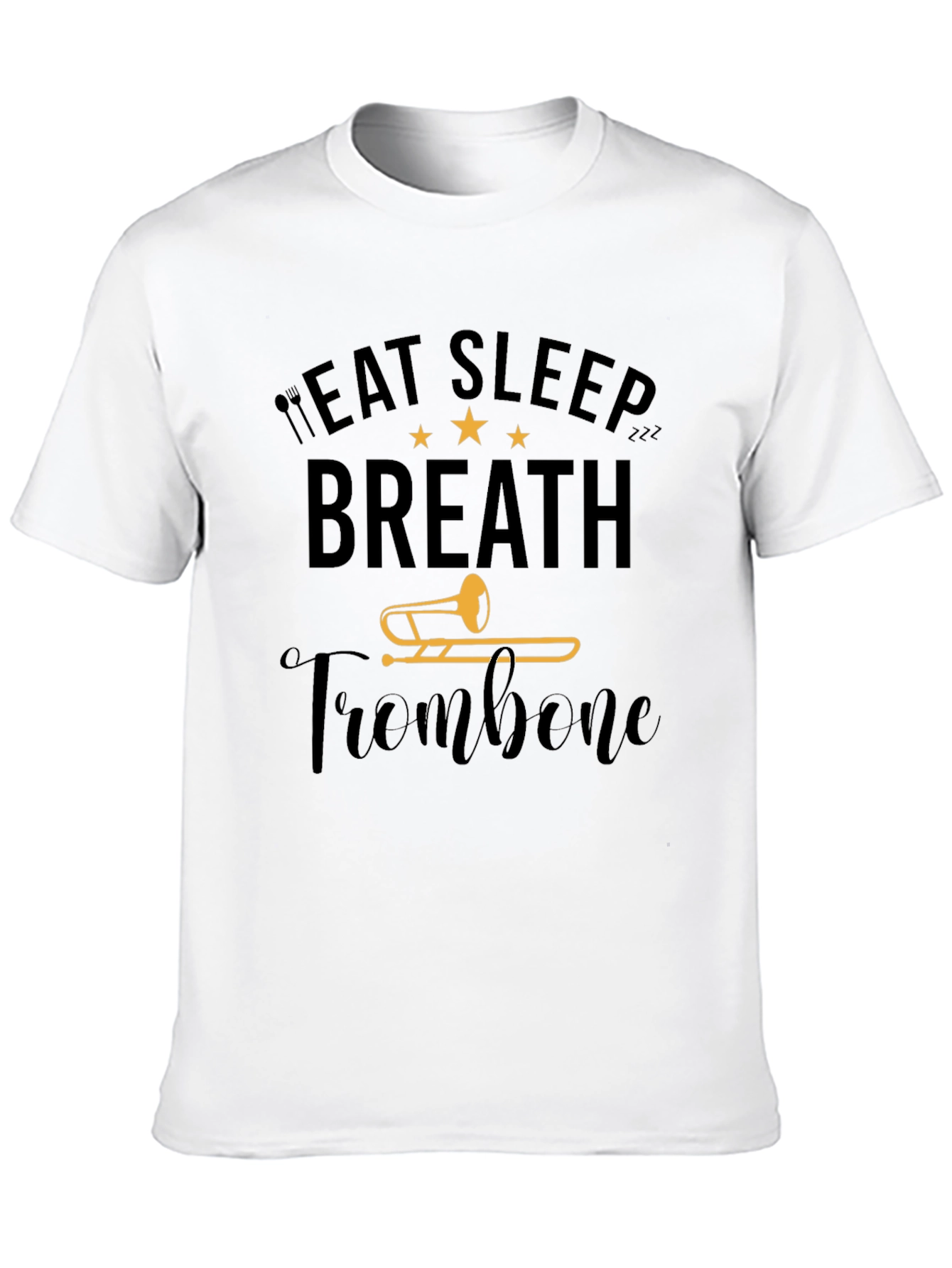 Eat Sleep Breath Trombone Black T-Shirt