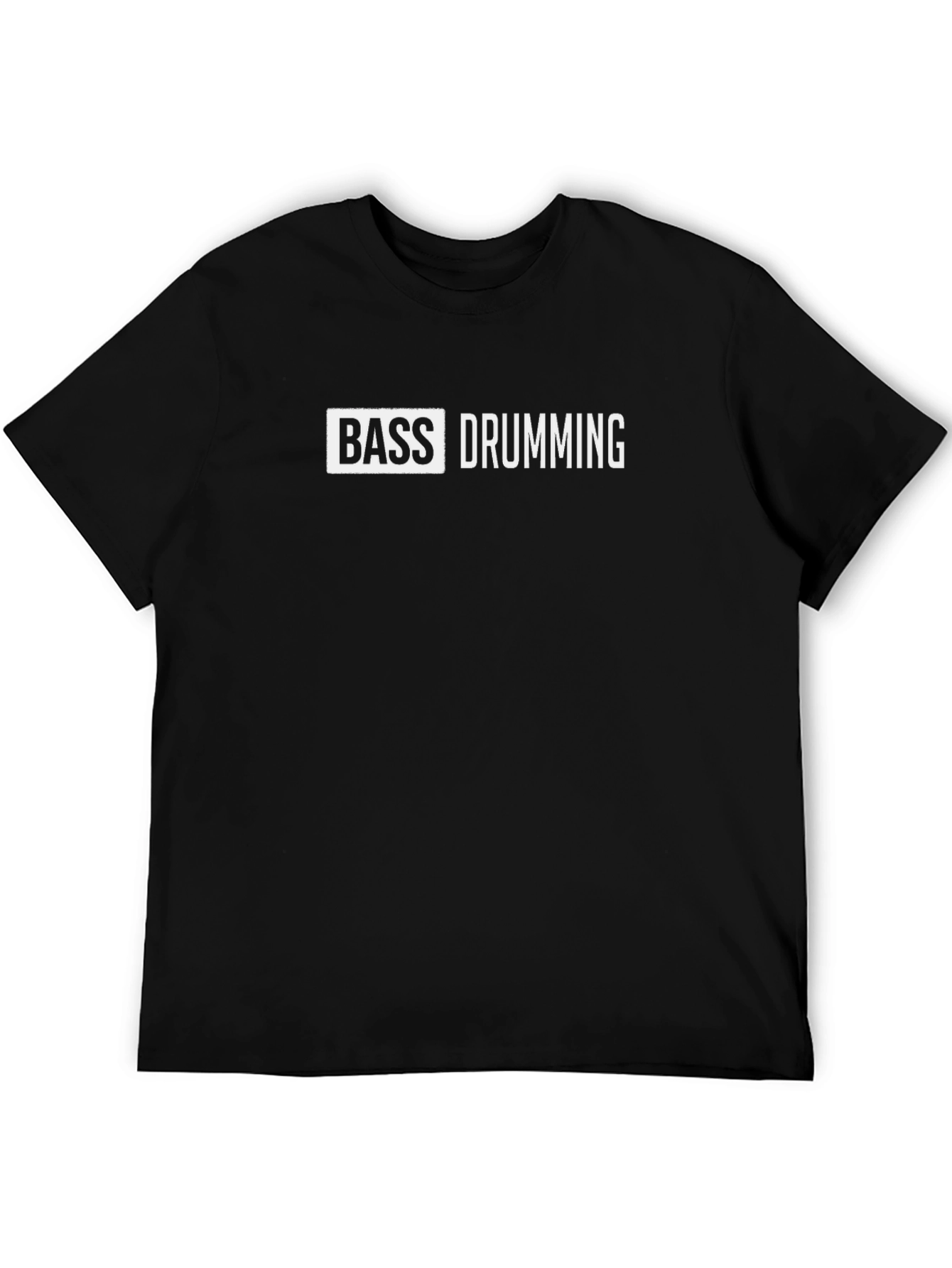 Bass Drumming Graphic Tee - Black Cotton