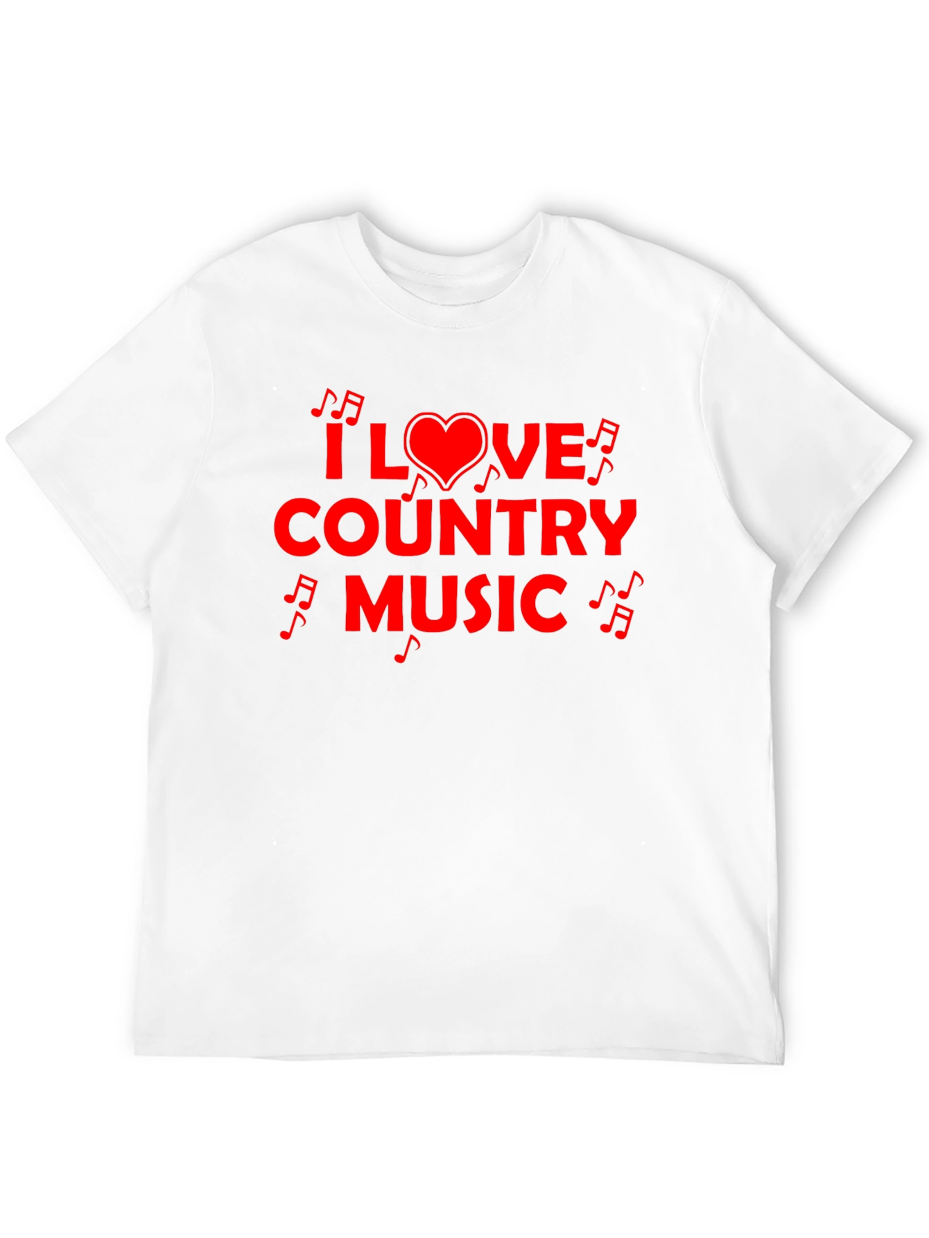 I Love Country Music Graphic Tee - Black