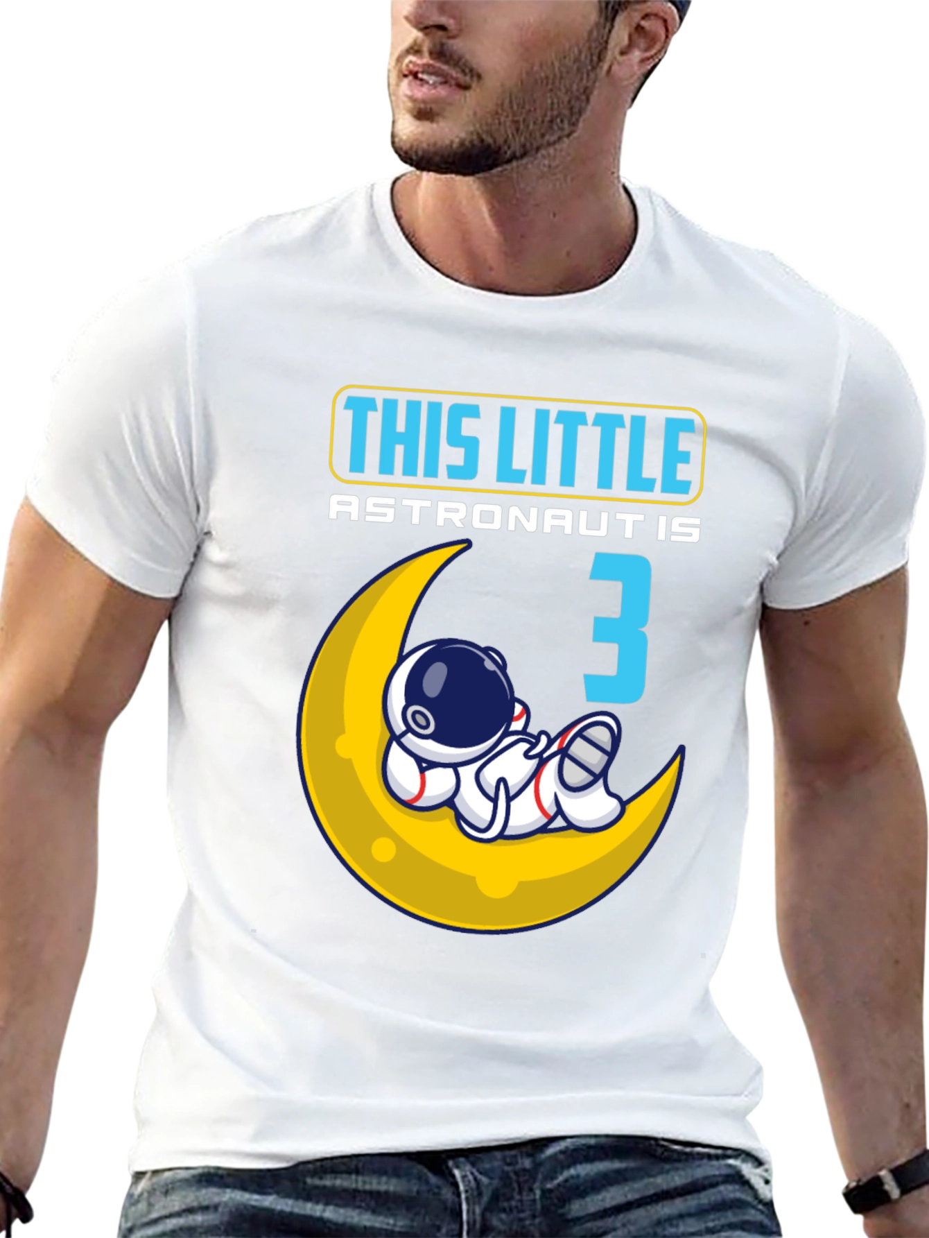 Little Astronaut Birthday Shirt - Age 3