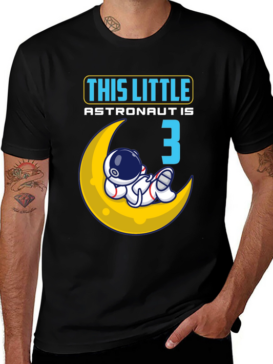 Little Astronaut Birthday Shirt - Age 3