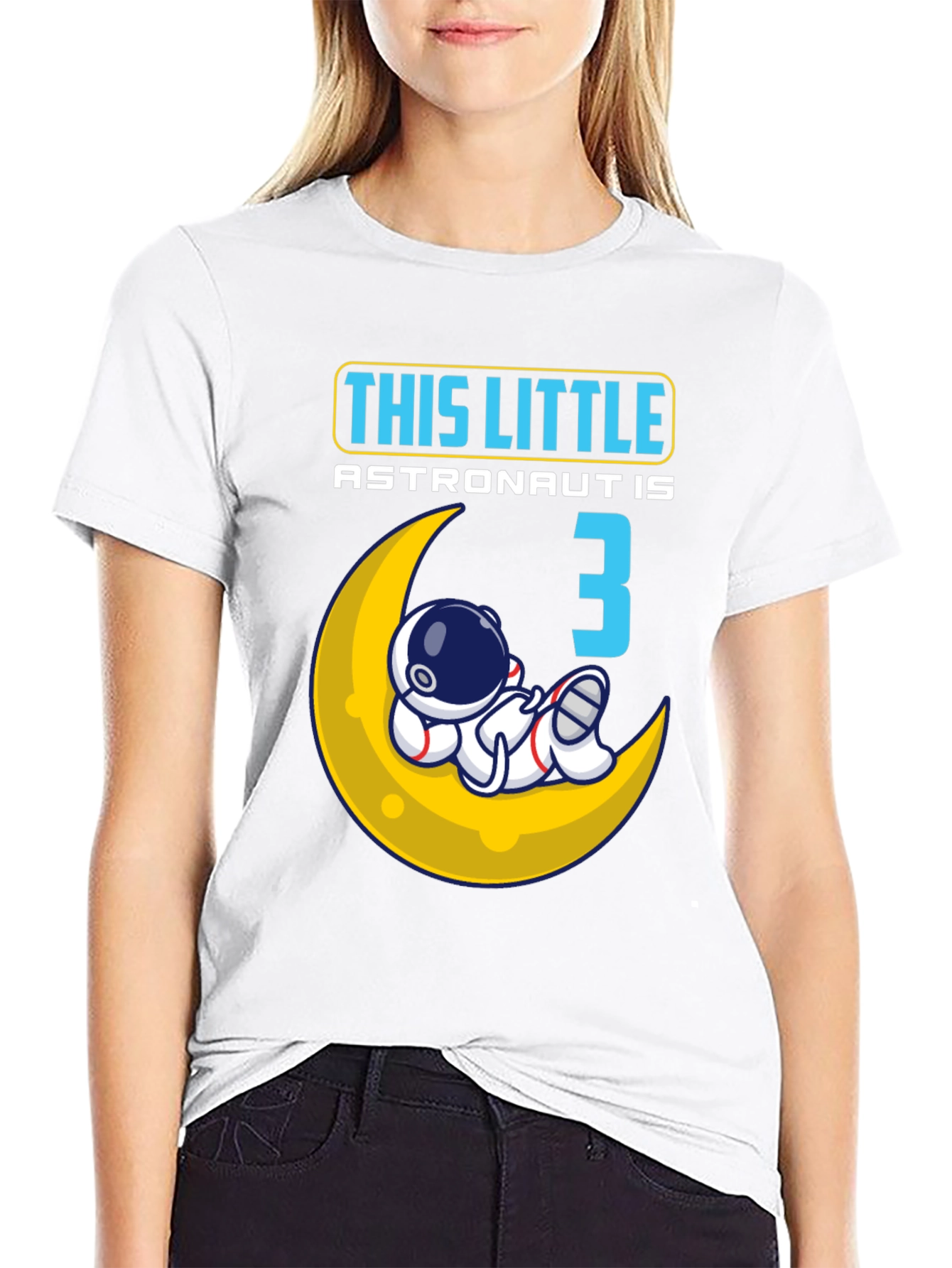 Little Astronaut Birthday Shirt - Age 3