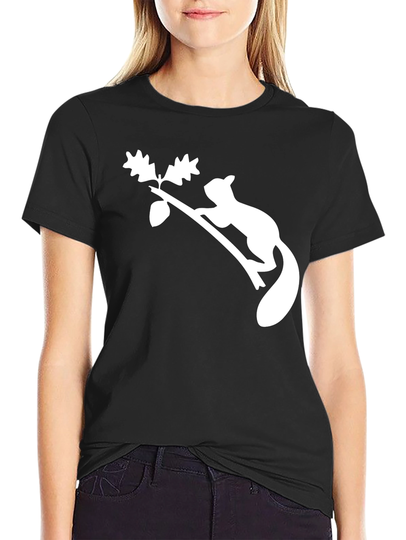 Squirrel on Oak Branch Graphic Tee