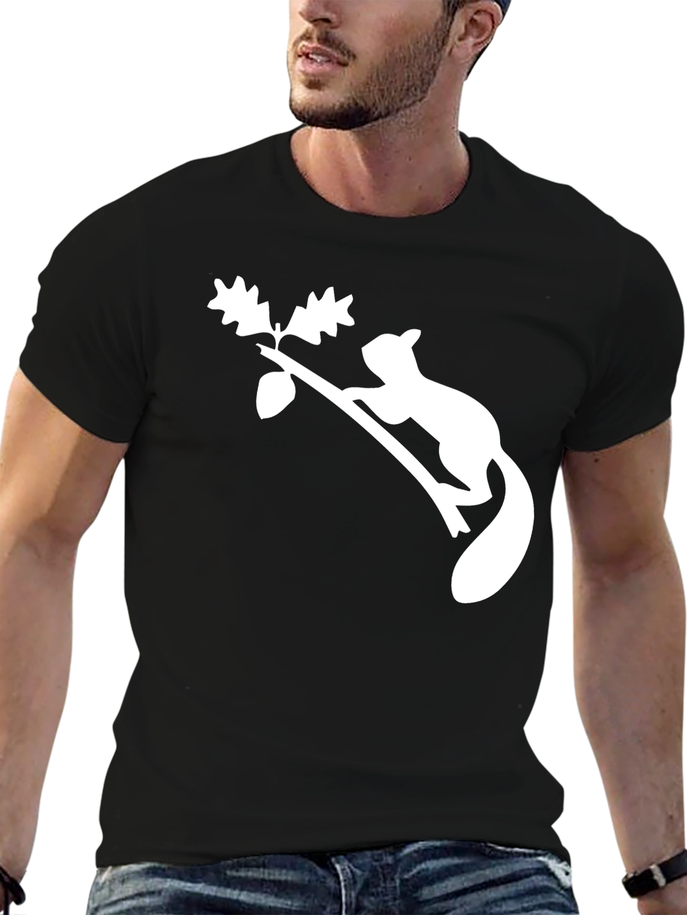 Squirrel on Oak Branch Graphic Tee