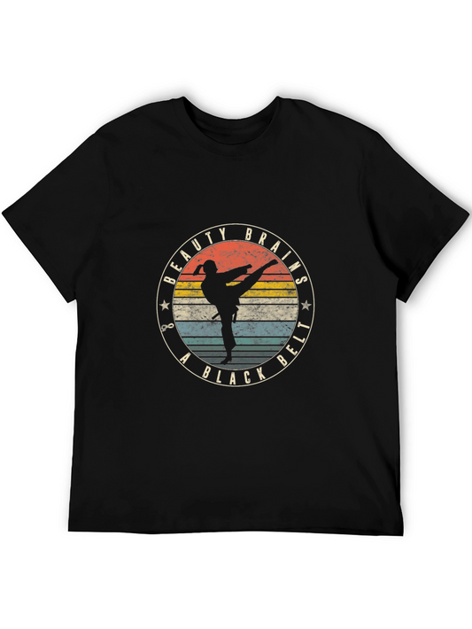 Beauty Brains Black Belt T-Shirt