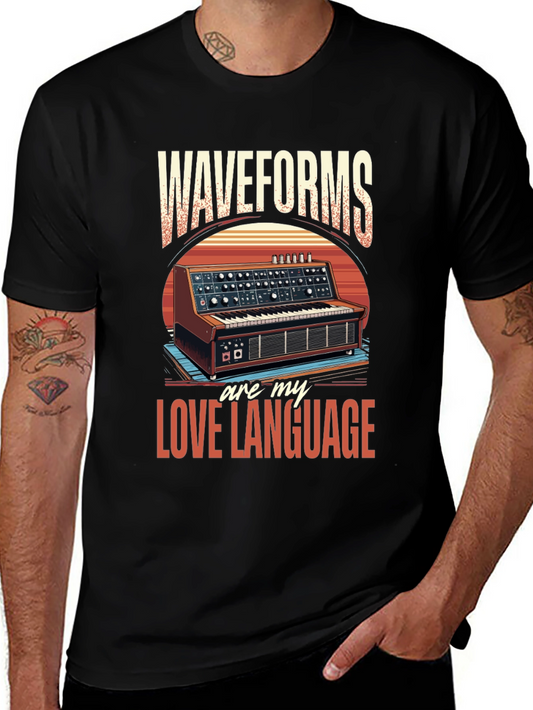 Waveforms Love Language T-Shirt - Music Synth Tee