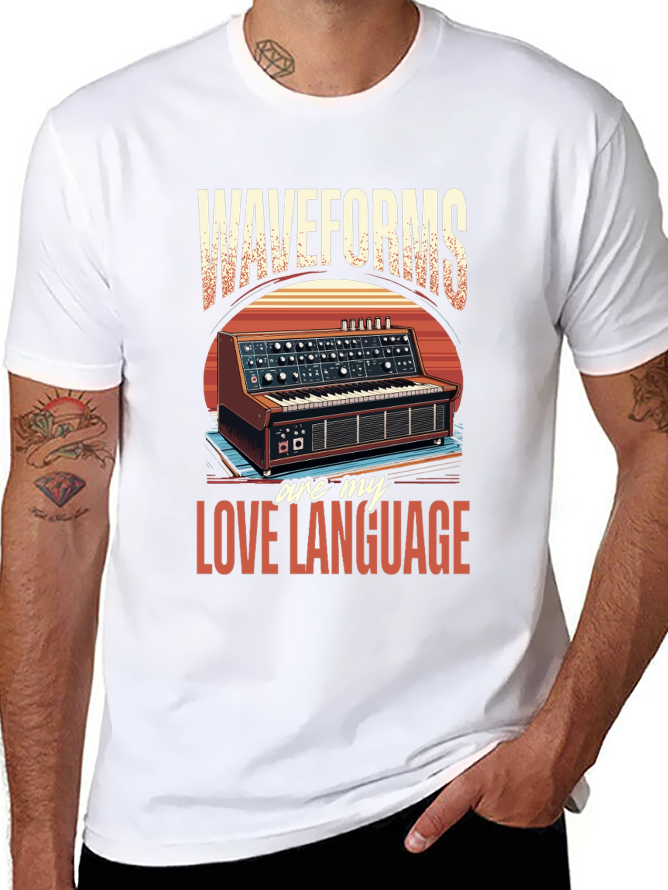 Waveforms Love Language T-Shirt - Music Synth Tee