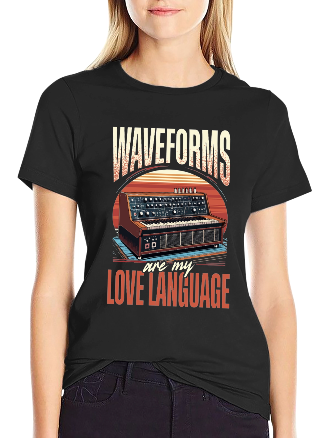 Waveforms Love Language T-Shirt - Music Synth Tee