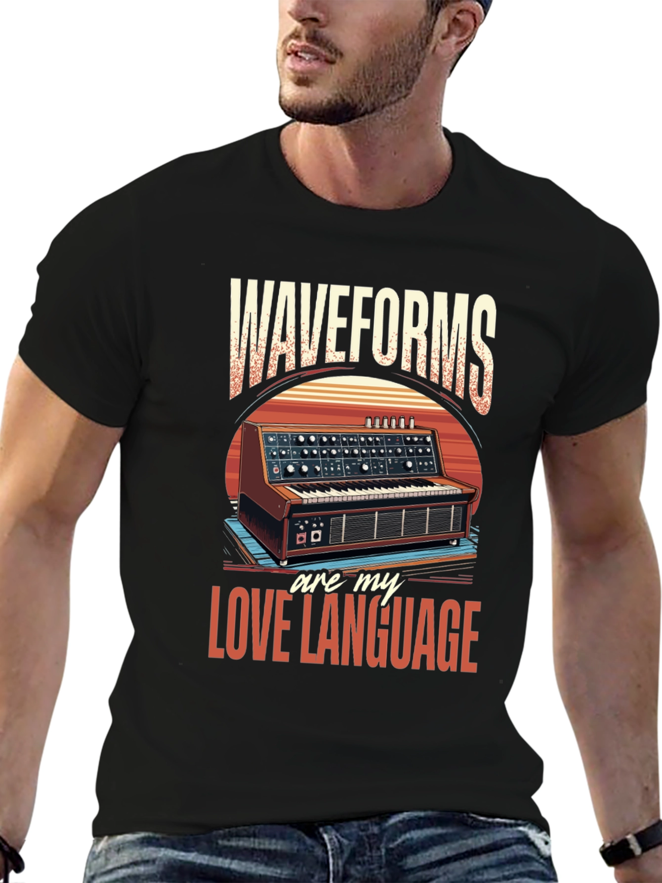 Waveforms Love Language T-Shirt - Music Synth Tee