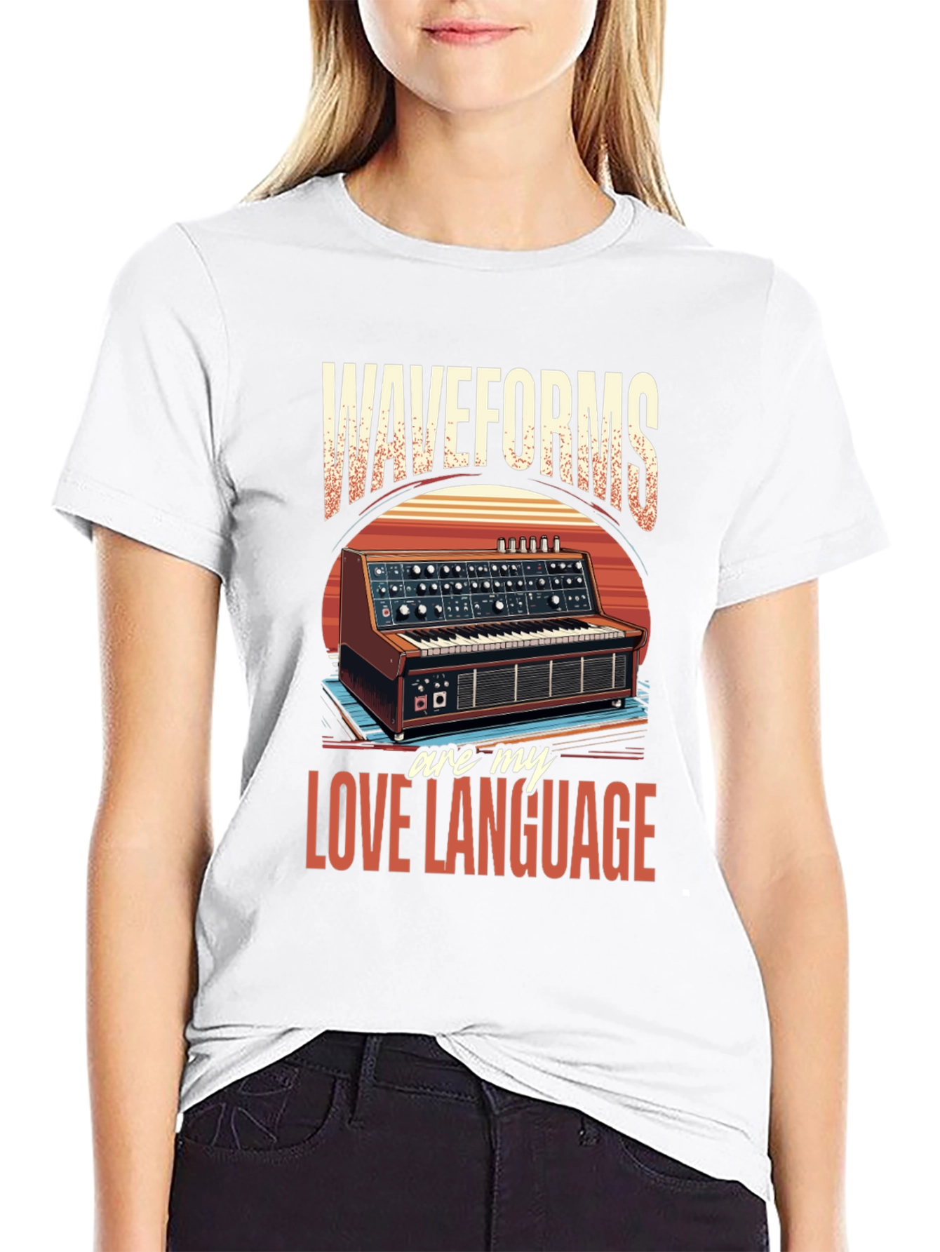 Waveforms Love Language T-Shirt - Music Synth Tee
