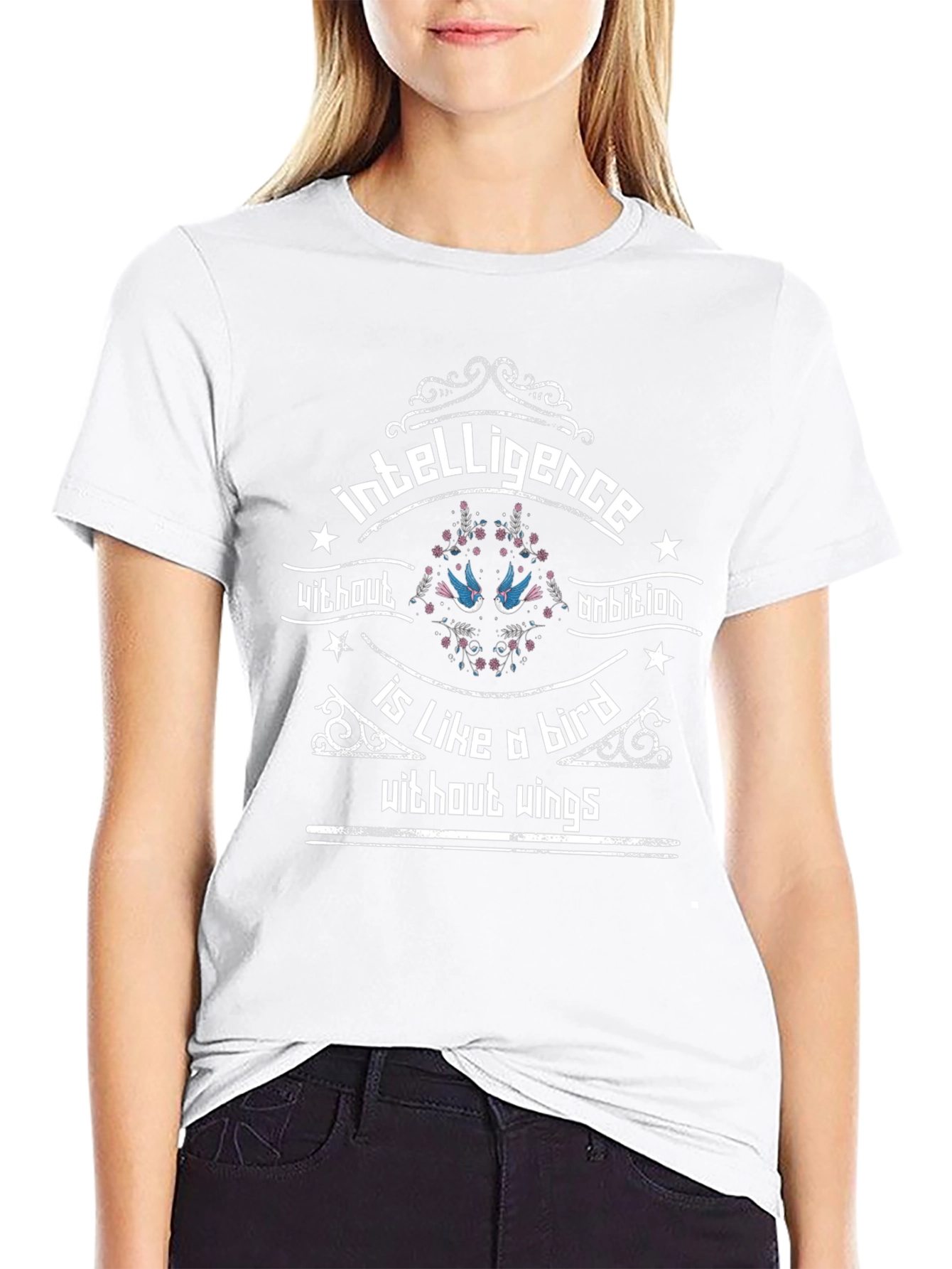 Intelligence Without Ambition Bird Graphic T-Shirt