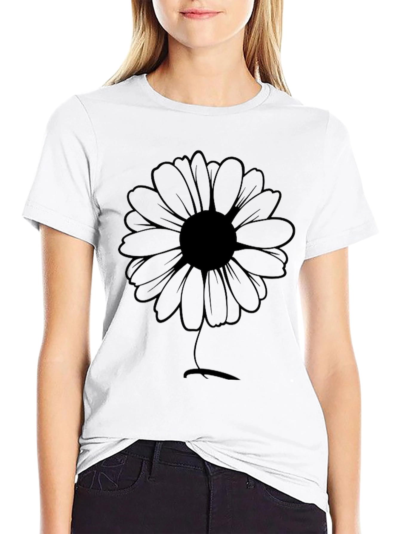 Black Sunflower Graphic Tee - Mens Casual Fit