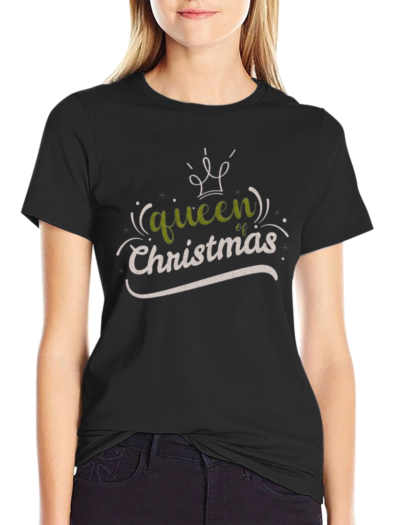 Queen of Christmas Graphic Tee - Holiday Cheer