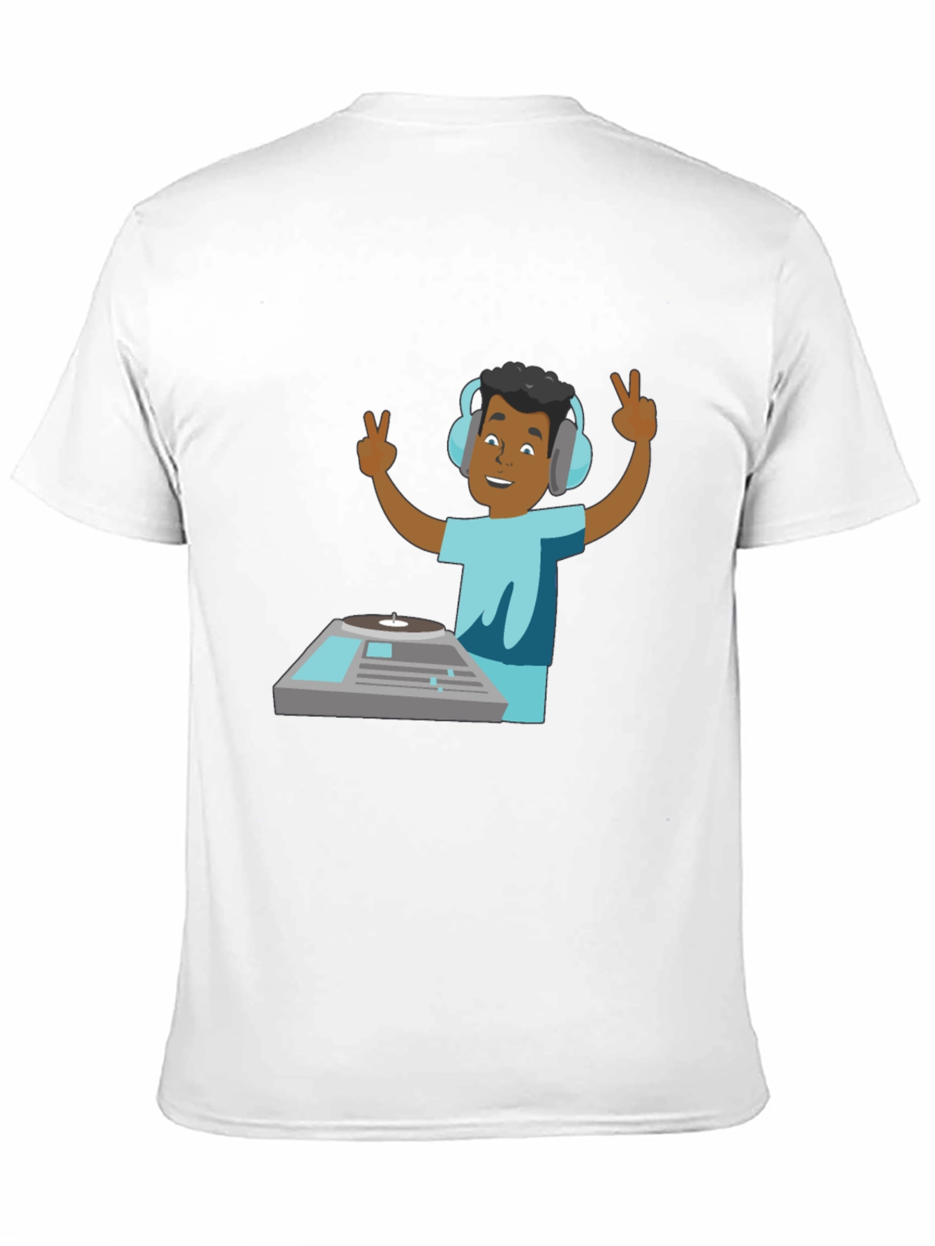 DJ Graphic T-Shirt - Black Cotton Blend