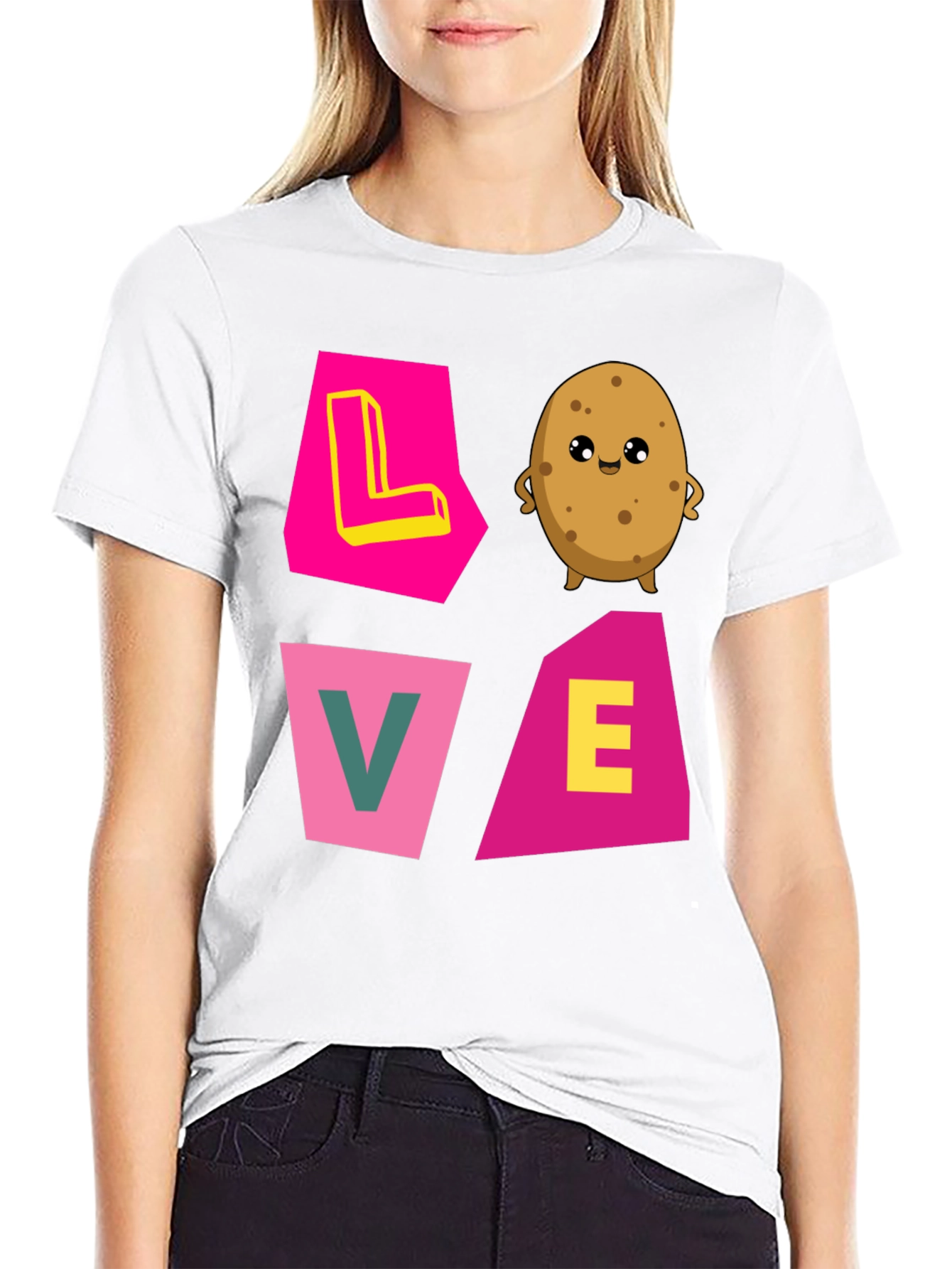 Love Potato Graphic Tee - Cute Foodie Shirt