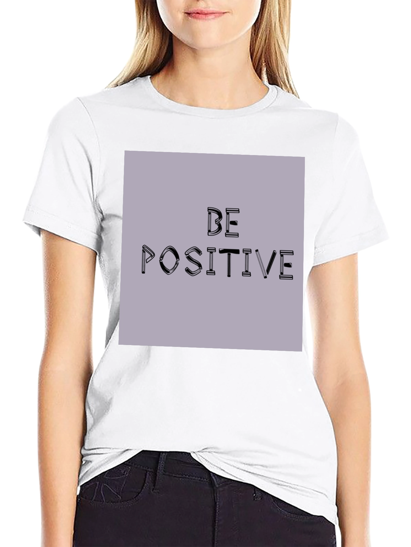 Be Positive Graphic Tee - Black