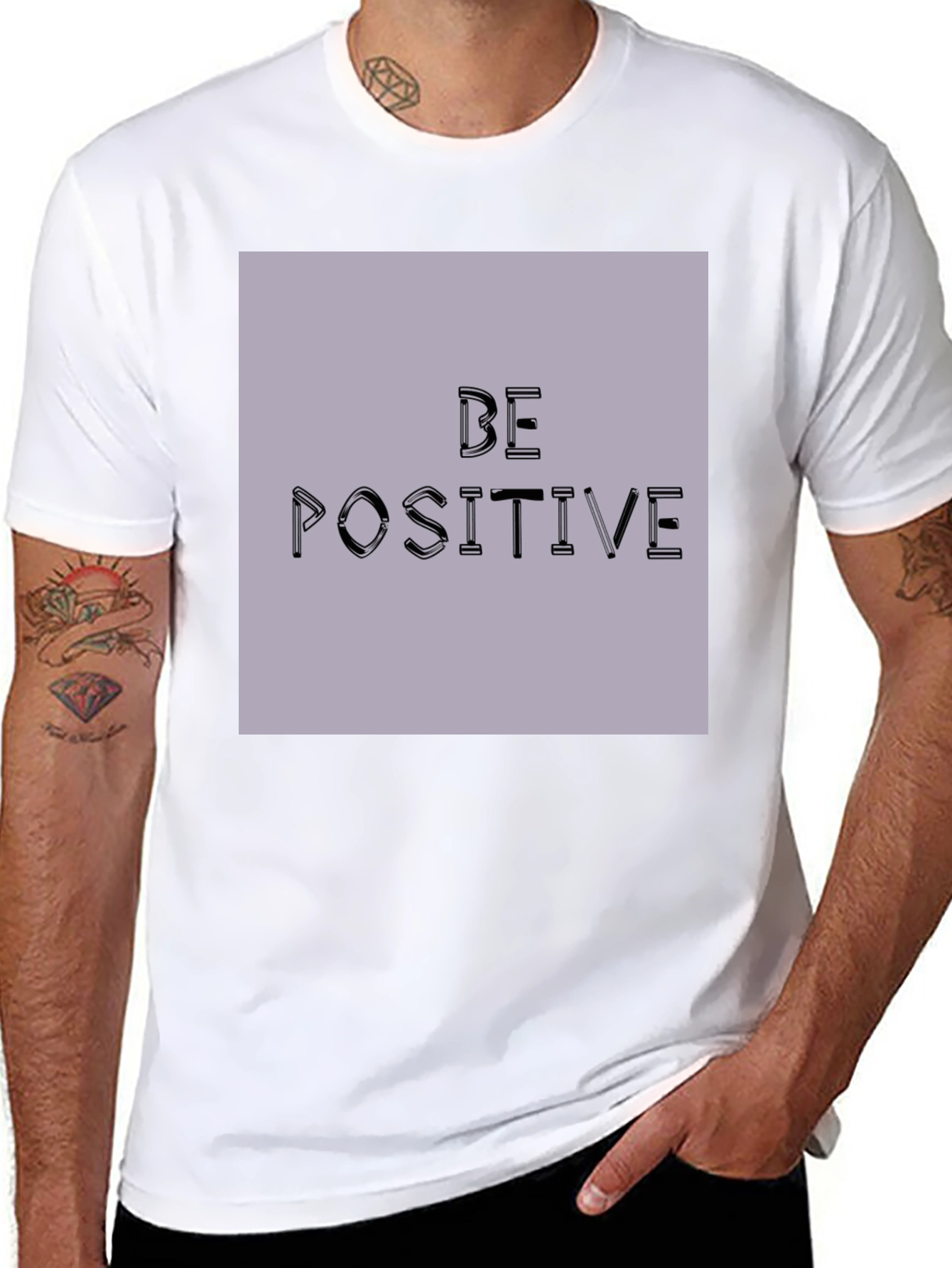 Be Positive Graphic Tee - Black