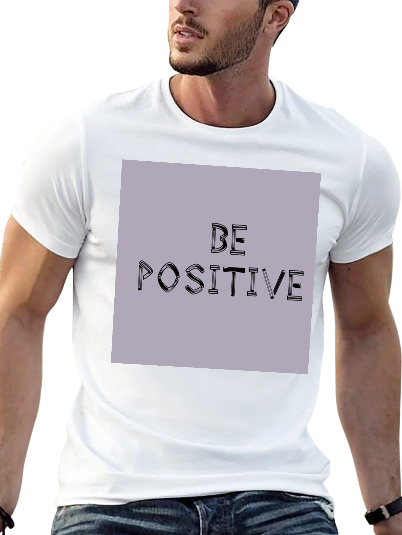 Be Positive Graphic Tee - Black