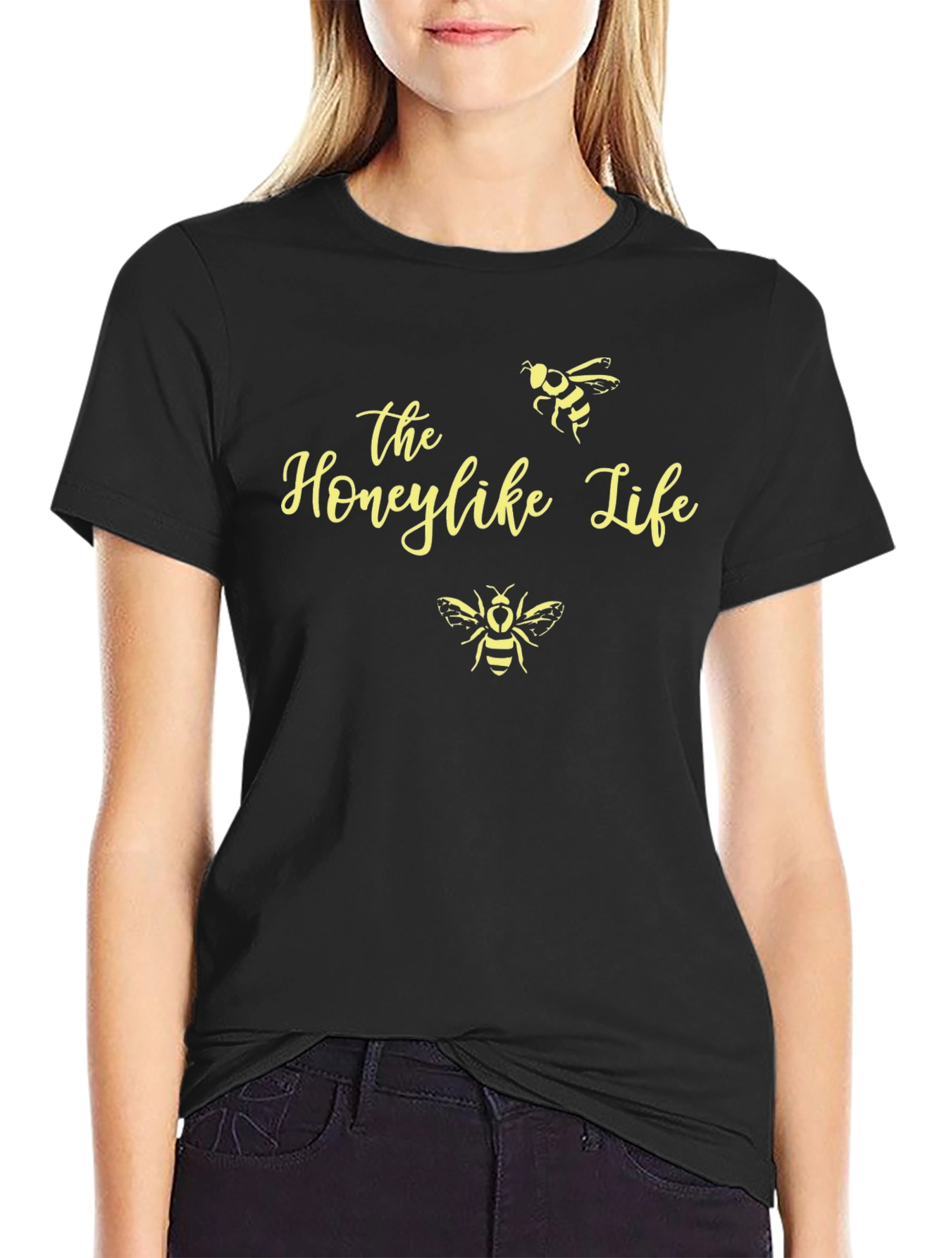 The Honeylike Life Black T-Shirt