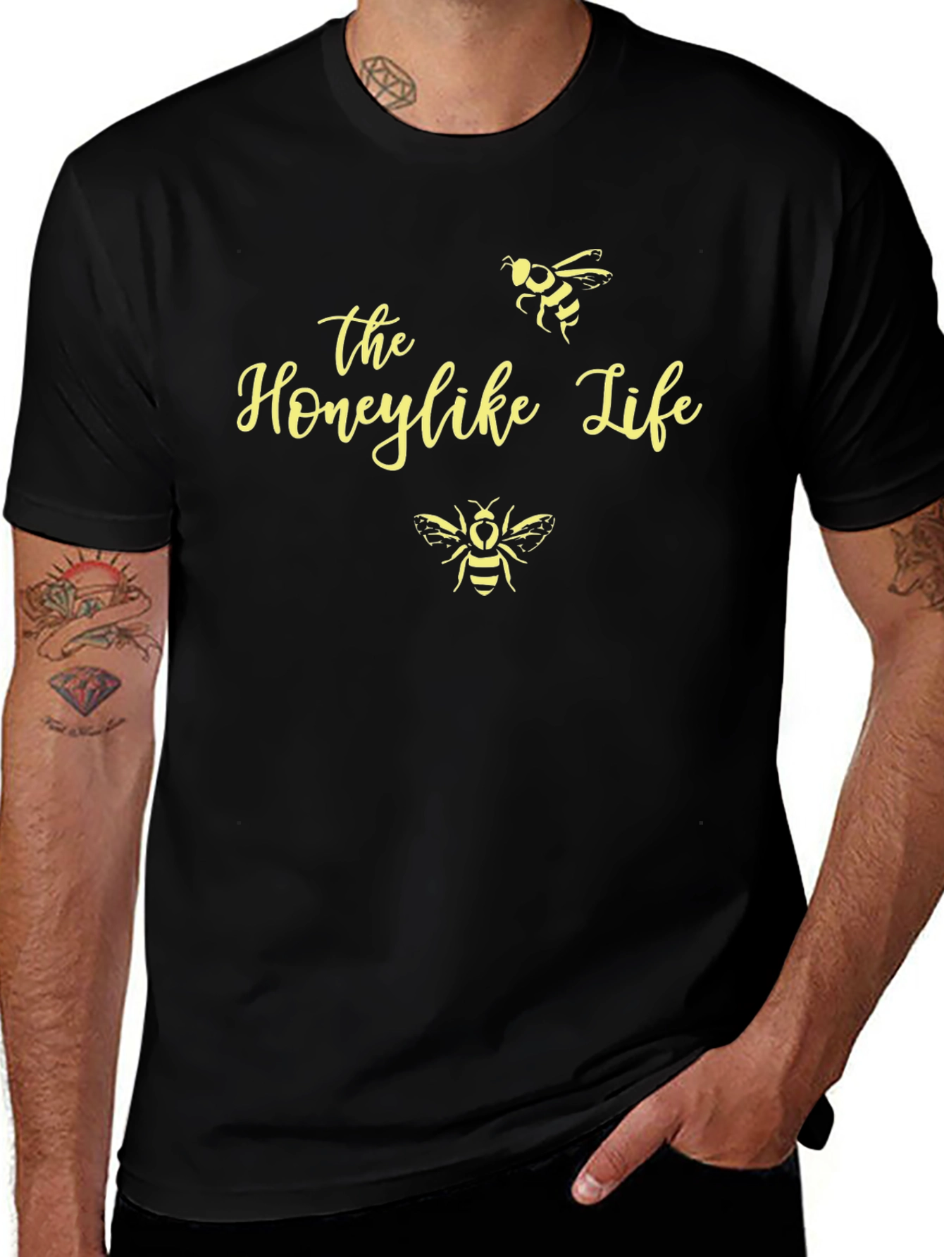 The Honeylike Life Black T-Shirt
