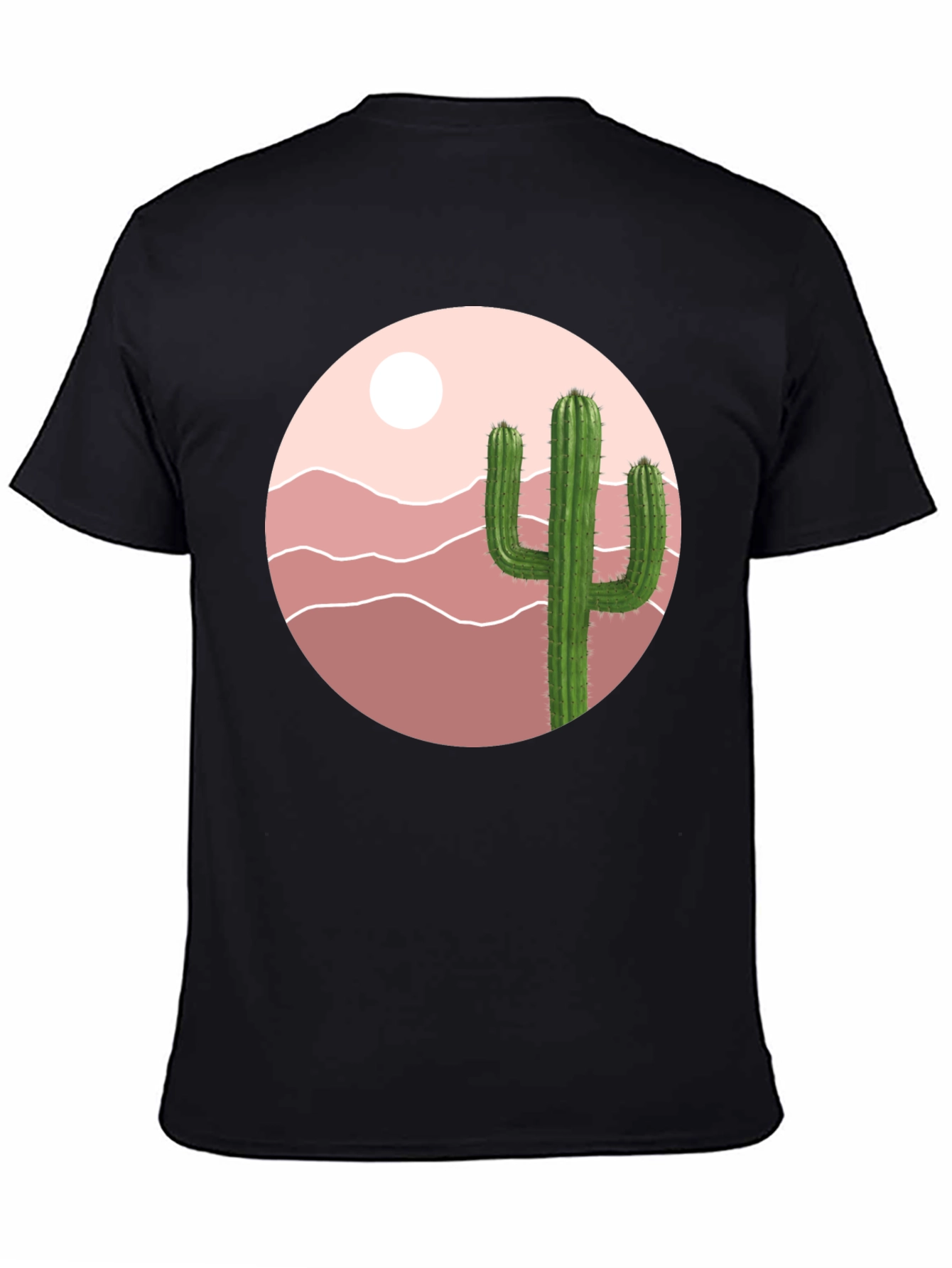 Cactus Desert Graphic T-Shirt - Black