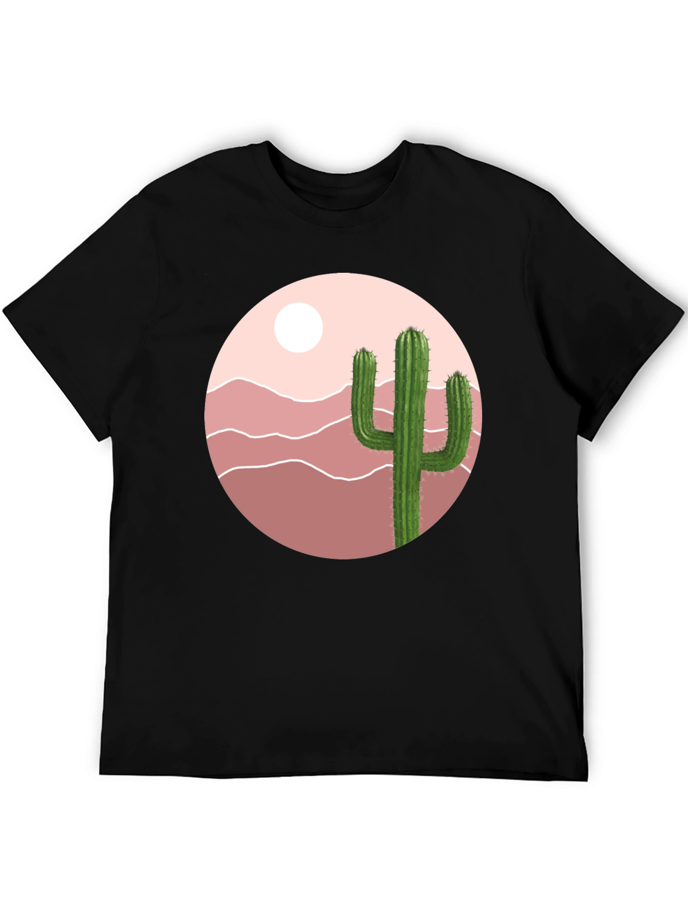 Cactus Desert Graphic T-Shirt - Black