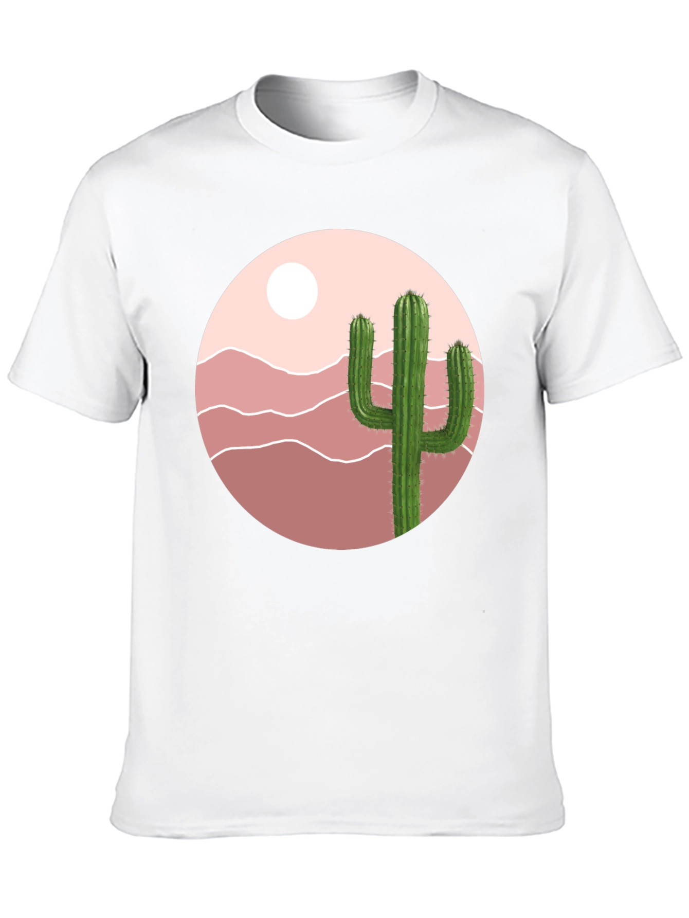 Cactus Desert Graphic T-Shirt - Black