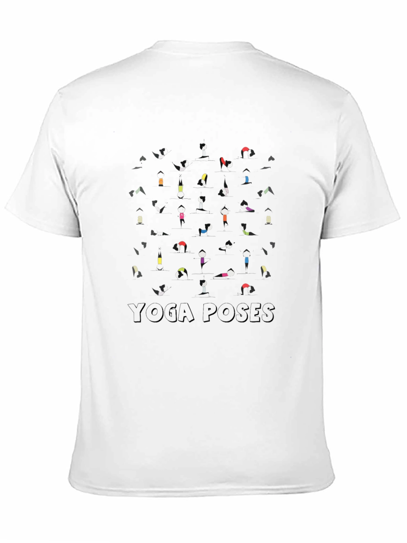 Yoga Poses Graphic Black T-Shirt