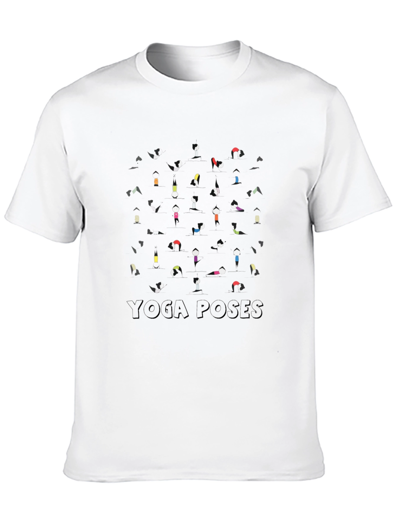 Yoga Poses Graphic Black T-Shirt