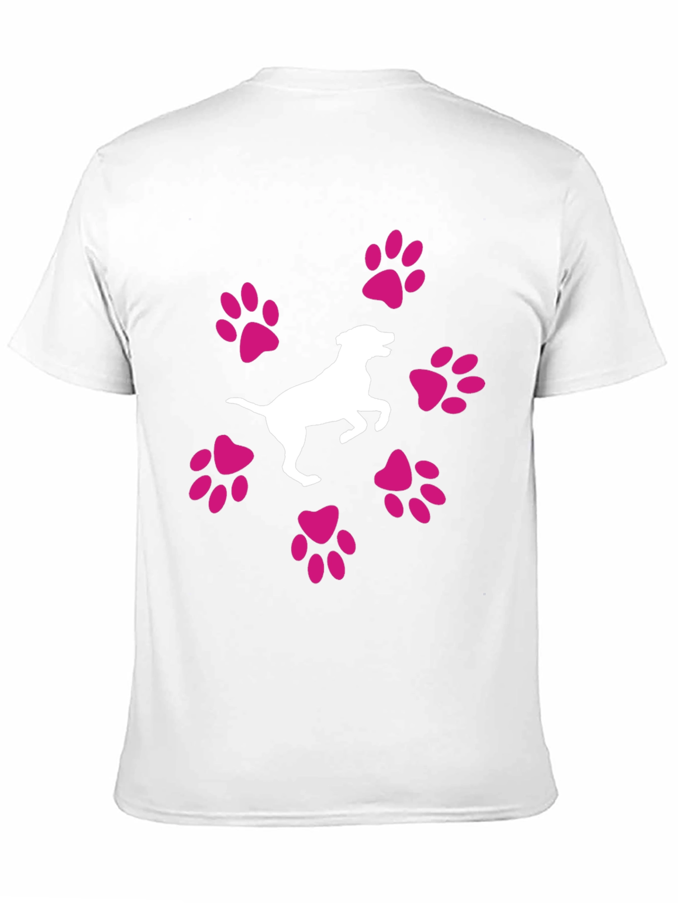 Dog Lover T-Shirt: Paw Prints & Cute Dog Graphic