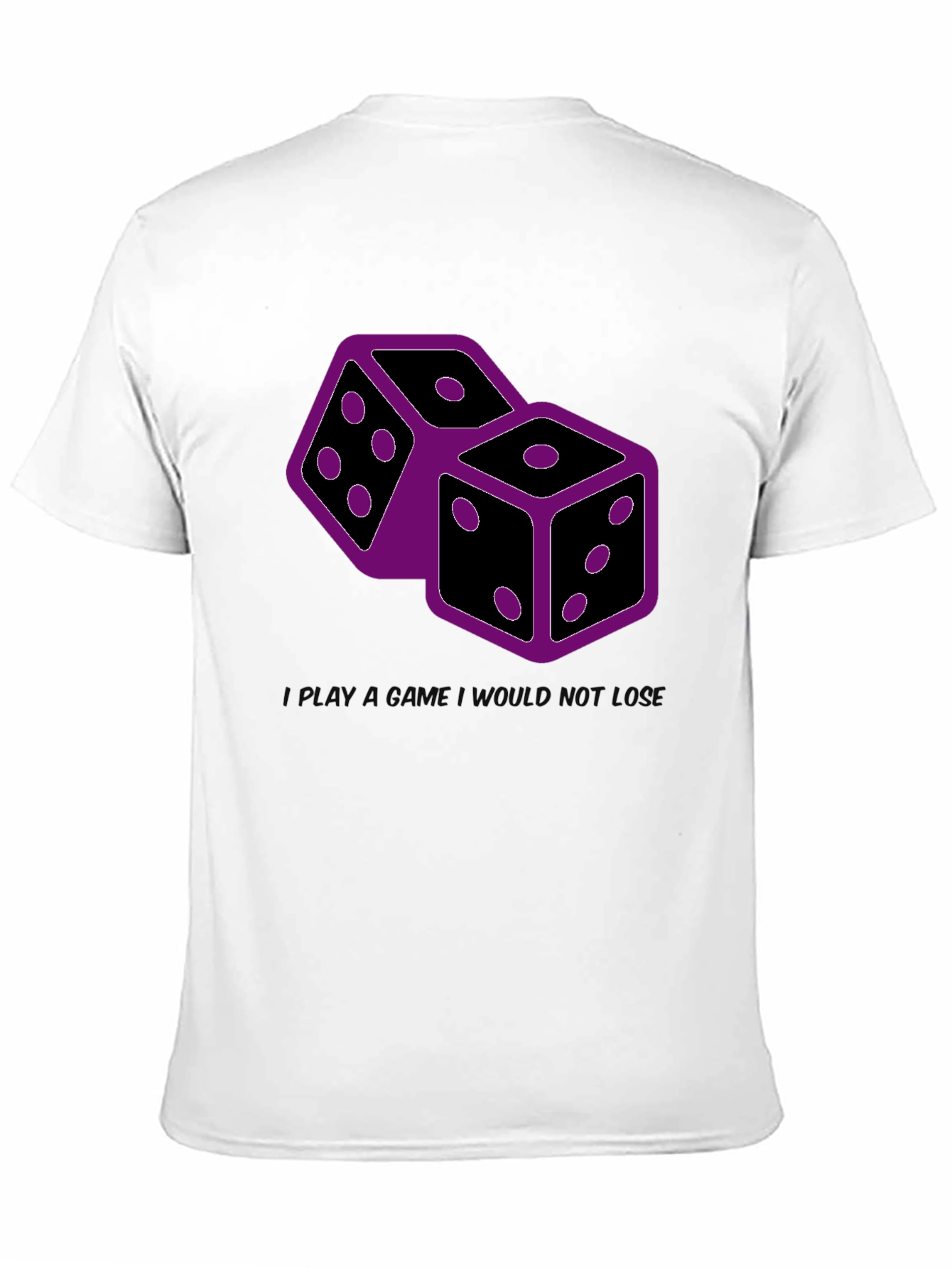 Dice Graphic Print Tee - Black Casual T-Shirt