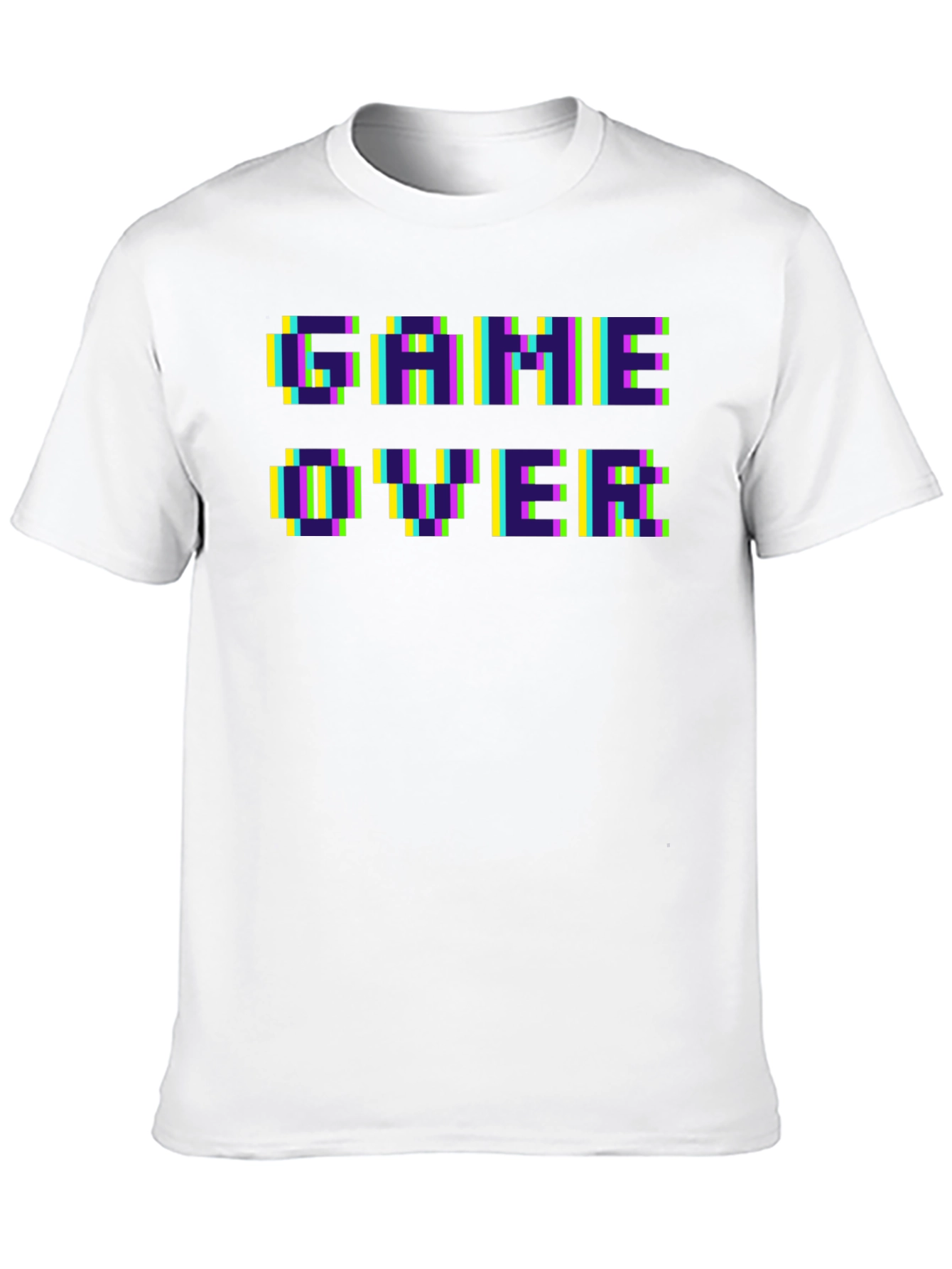 Pixel Game Over Black T-Shirt