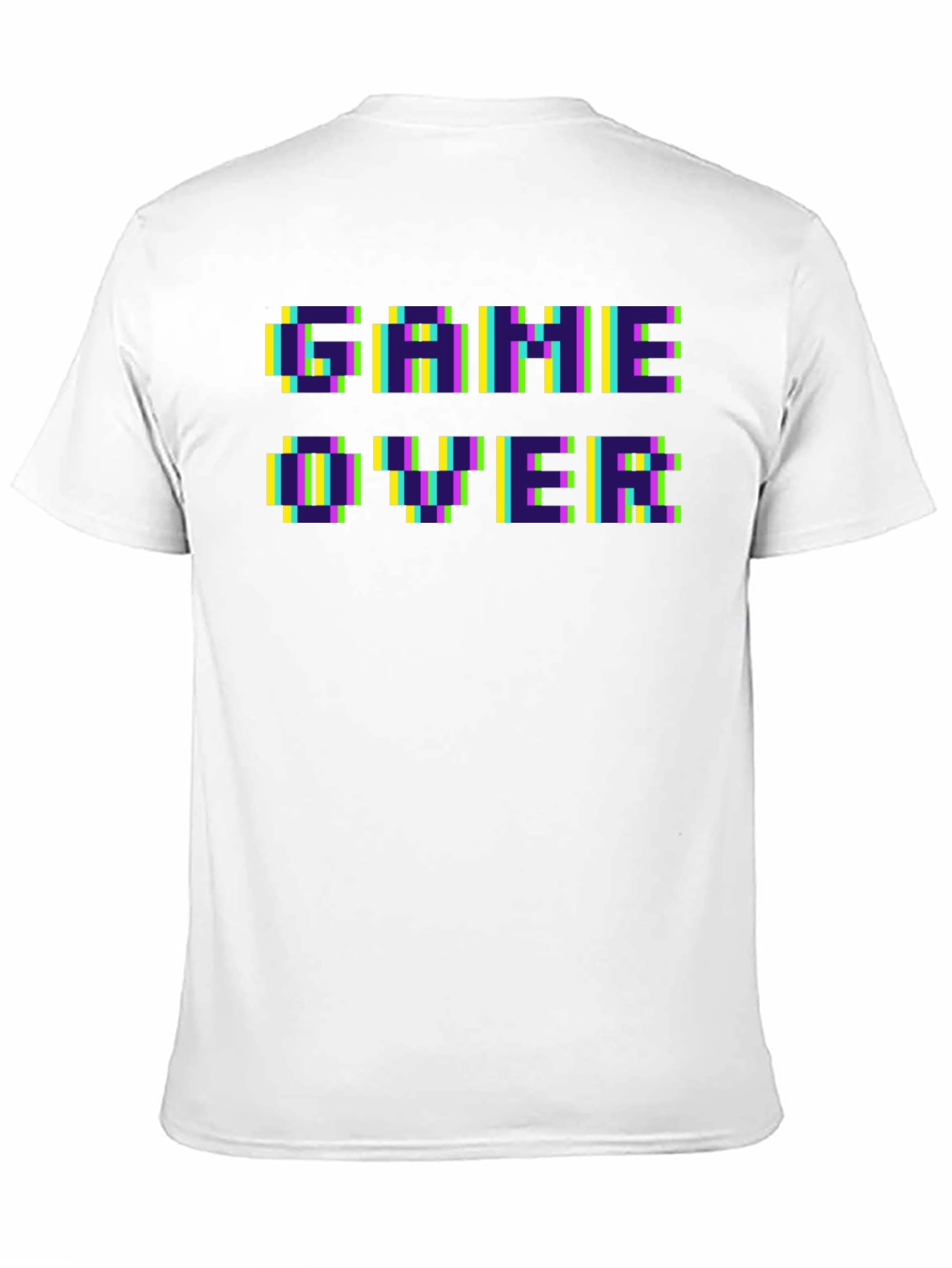 Pixel Game Over Black T-Shirt