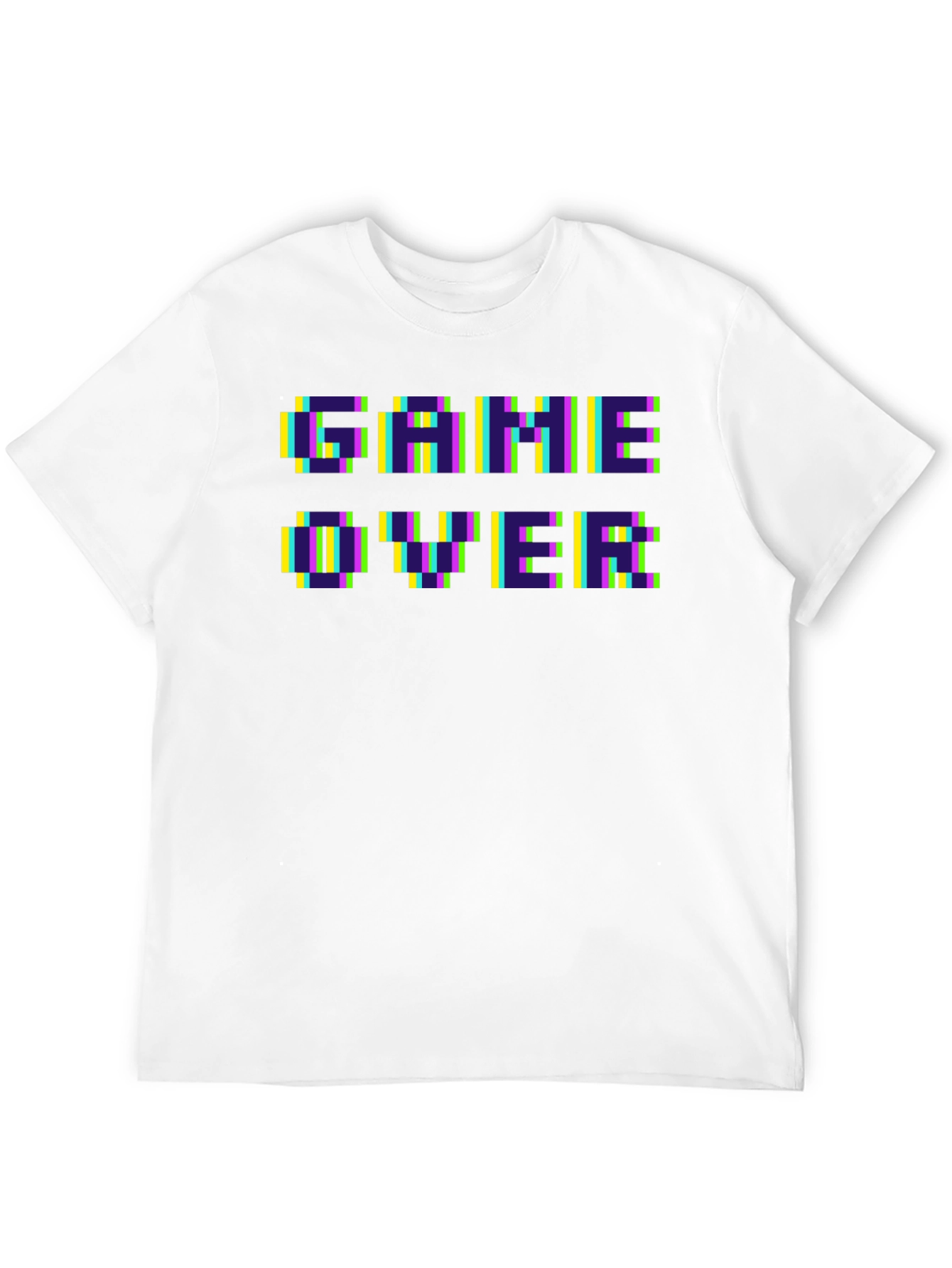 Pixel Game Over Black T-Shirt