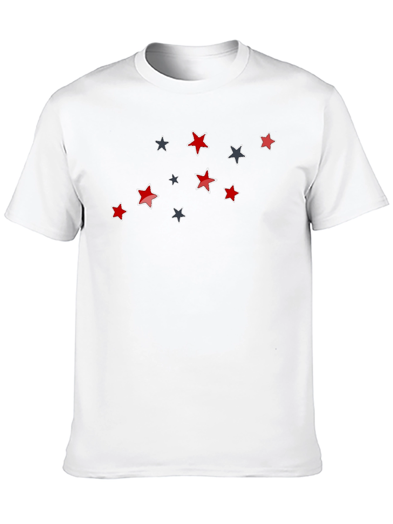 Stylish Star Pattern Black T-Shirt