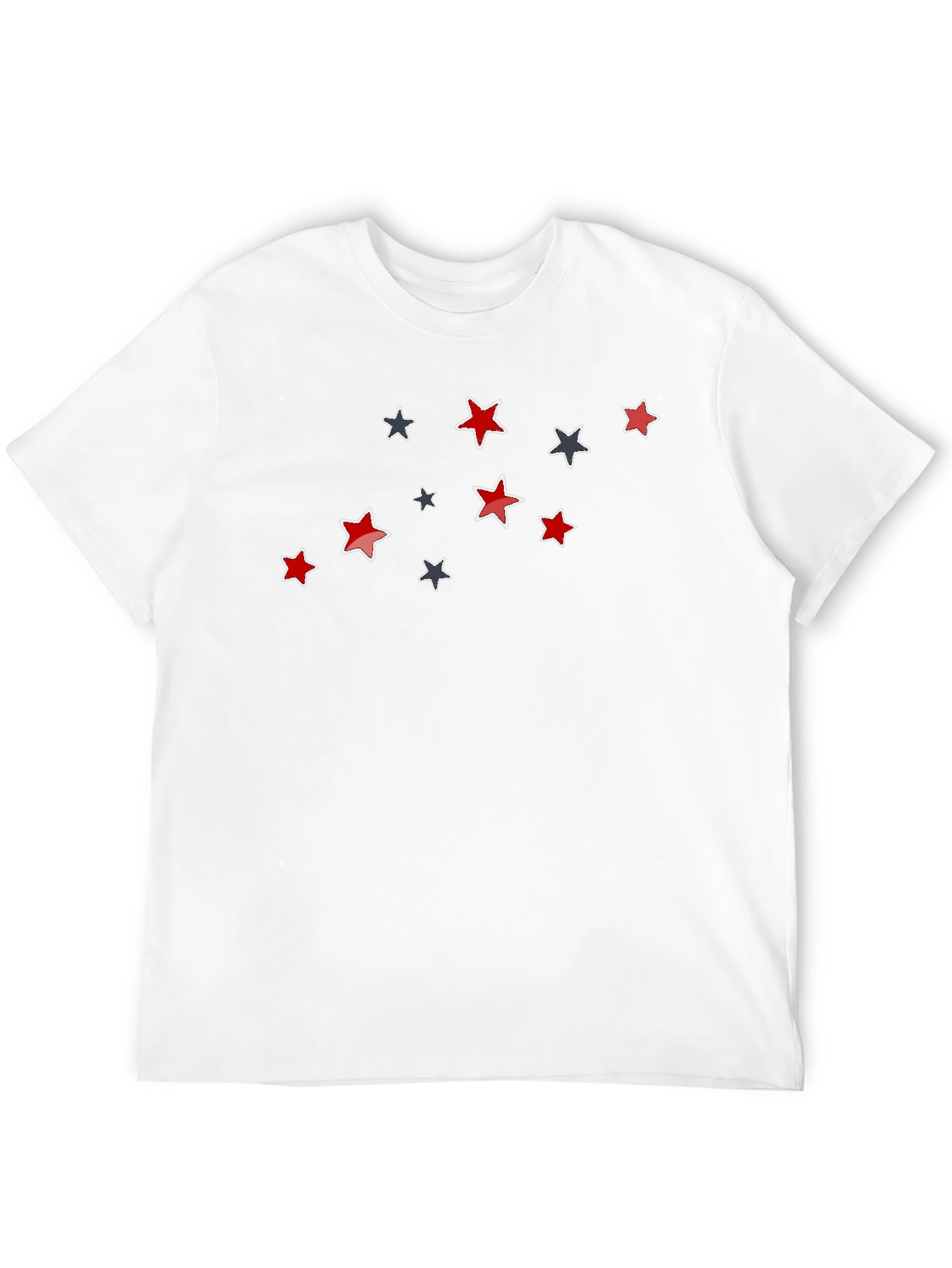 Stylish Star Pattern Black T-Shirt