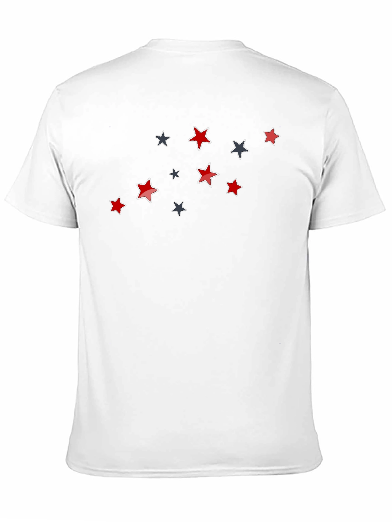 Stylish Star Pattern Black T-Shirt