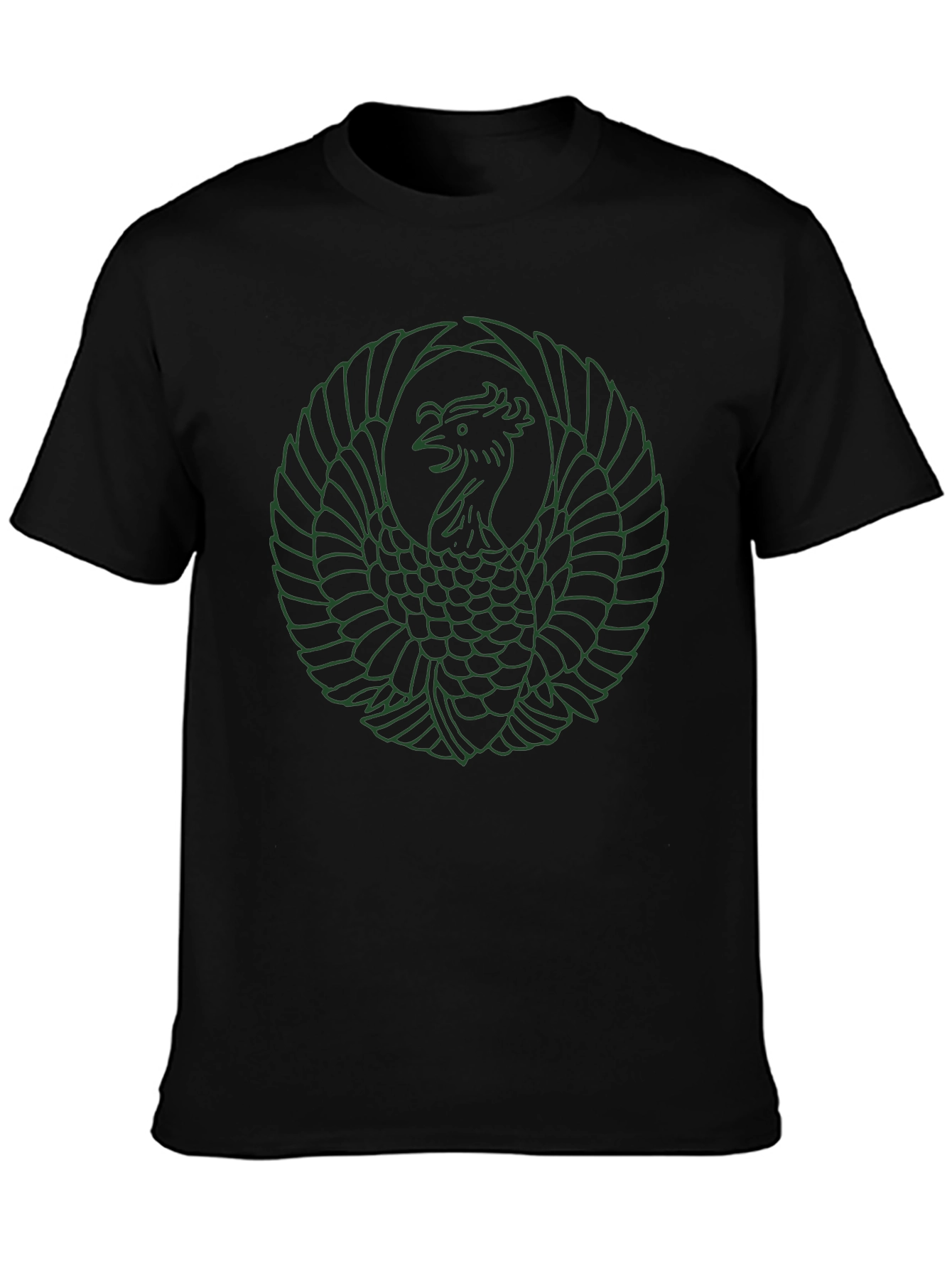 Phoenix Graphic Tee - Black Cotton T-Shirt