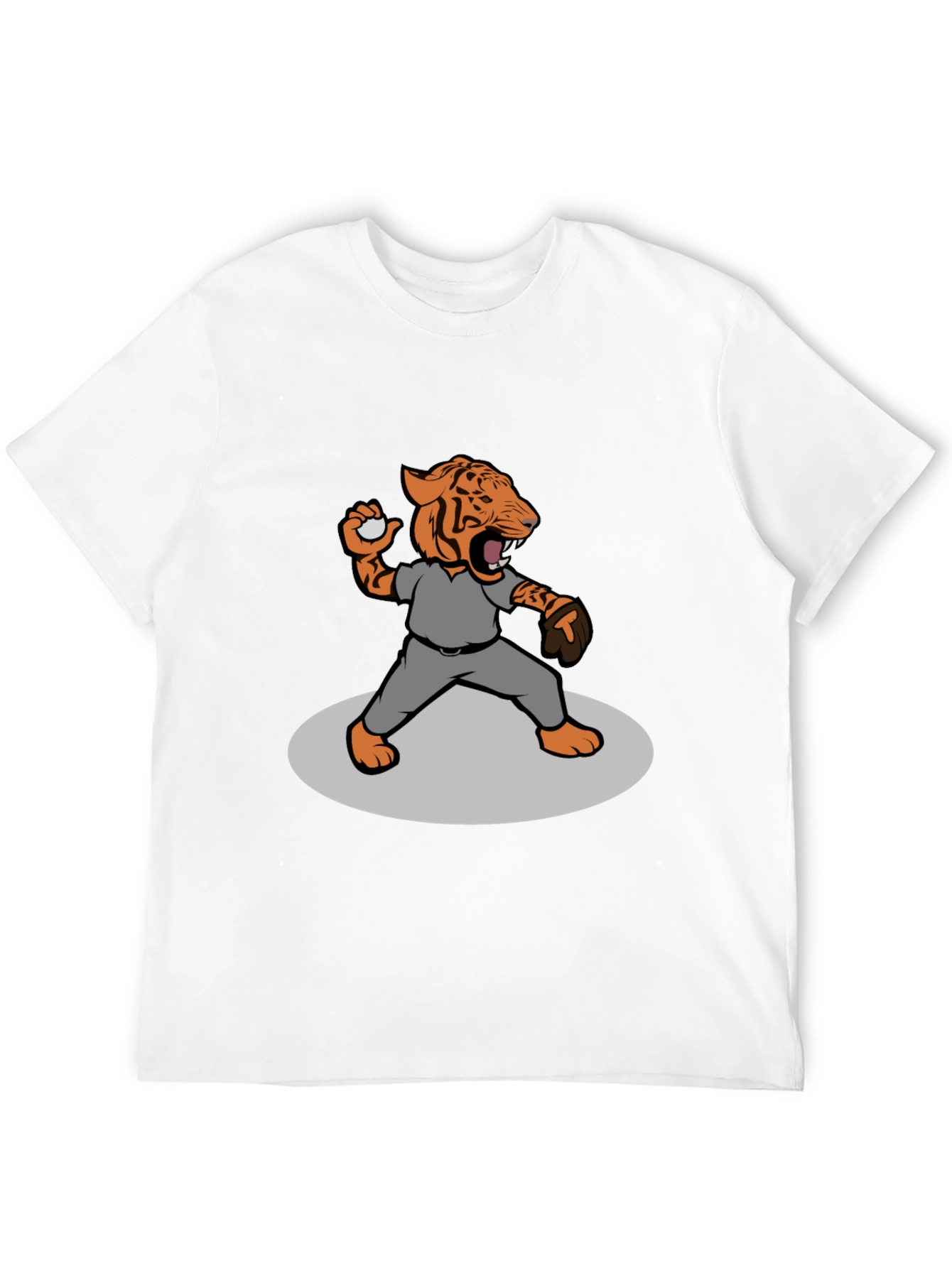 Tiger Baseball Throw T-Shirt