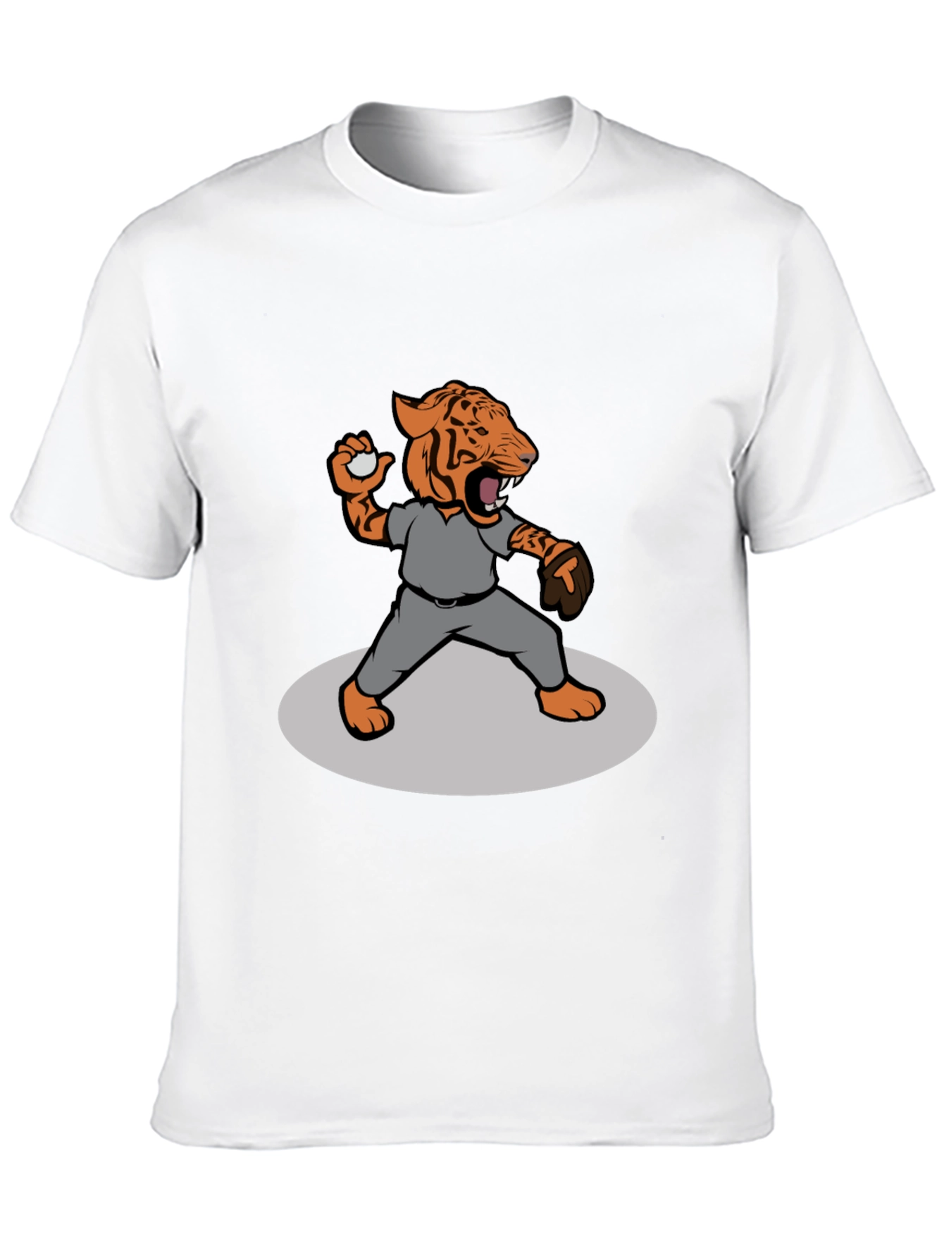 Tiger Baseball Throw T-Shirt