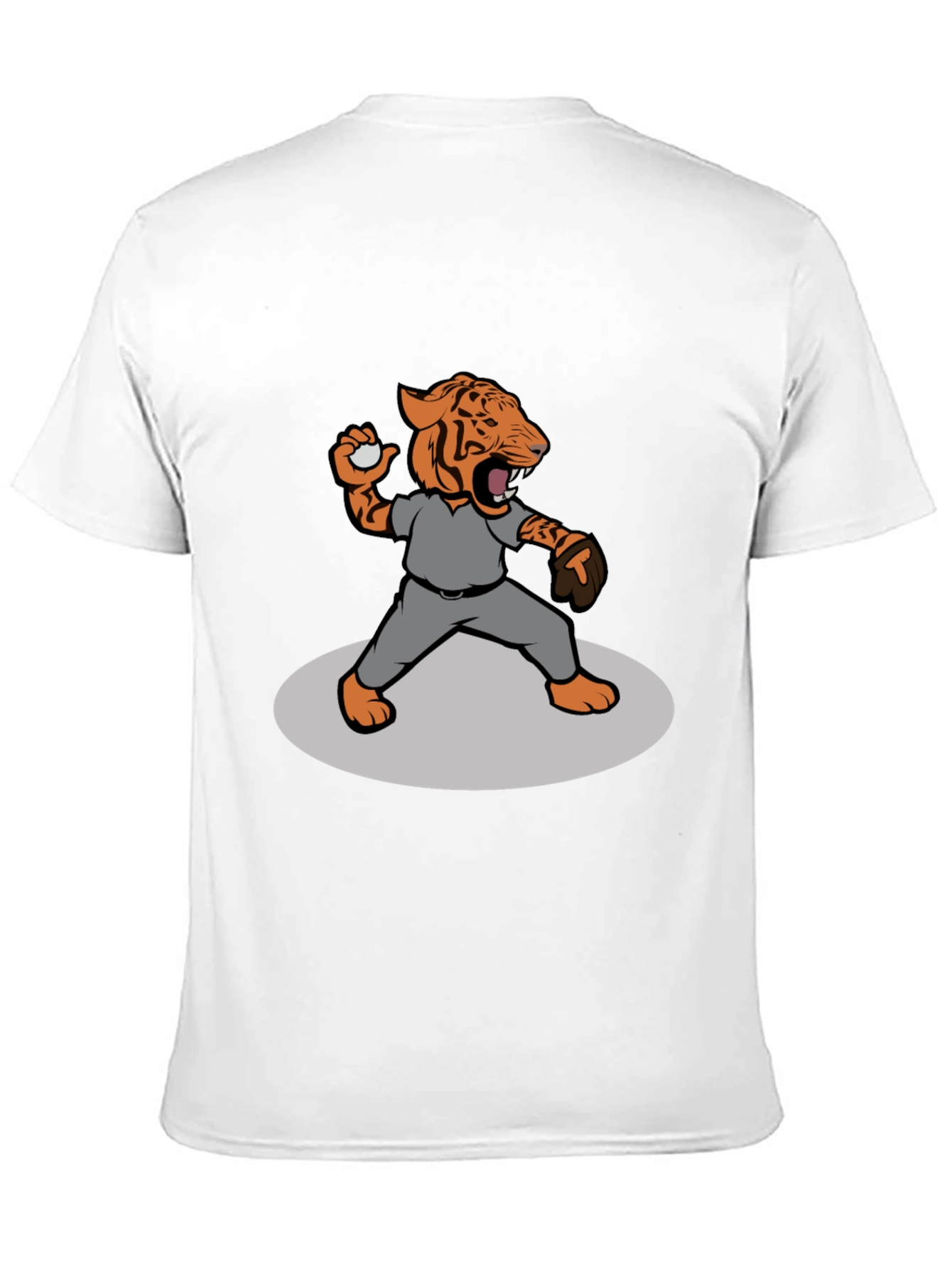 Tiger Baseball Throw T-Shirt
