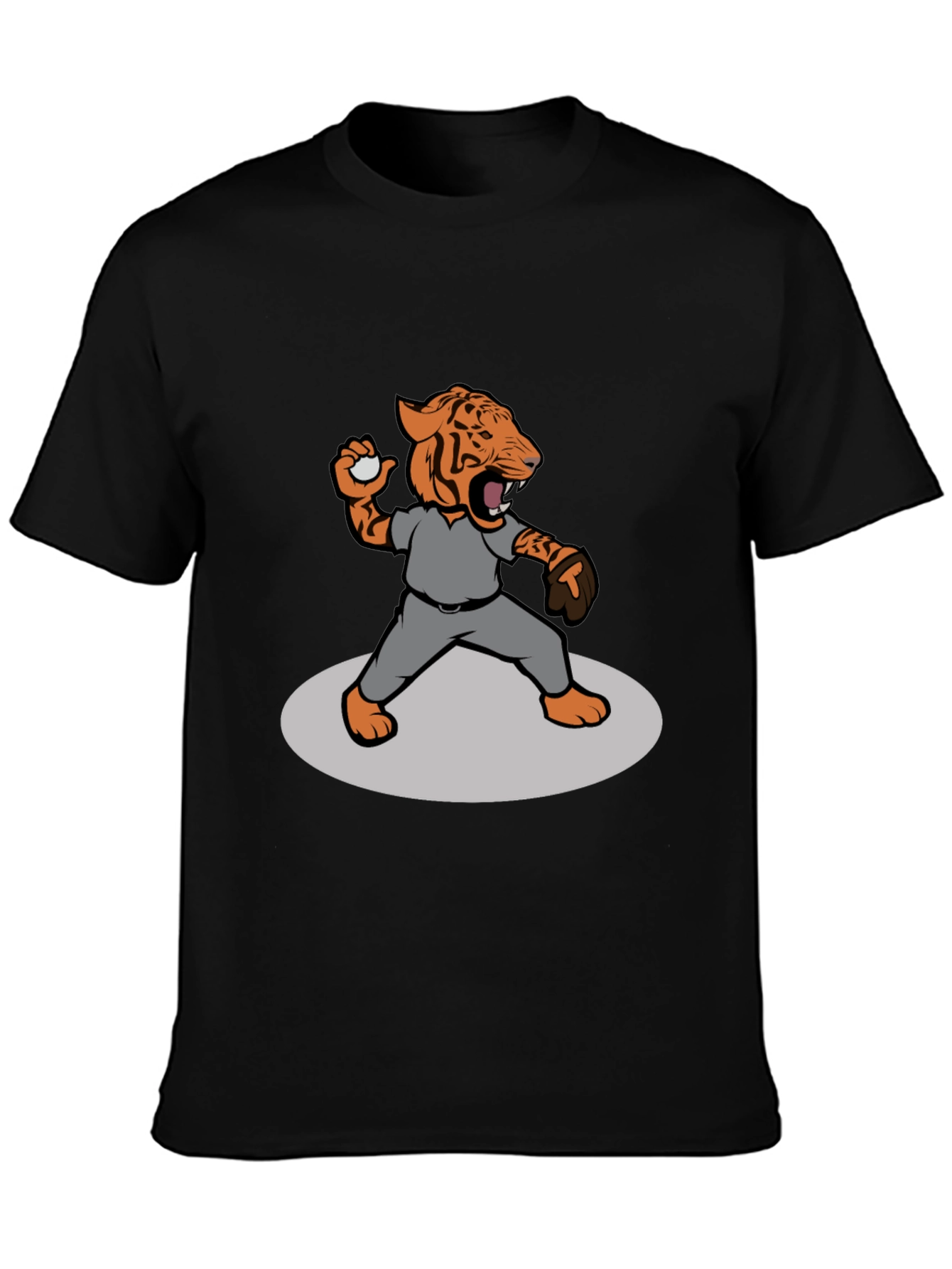 Tiger Baseball Throw T-Shirt