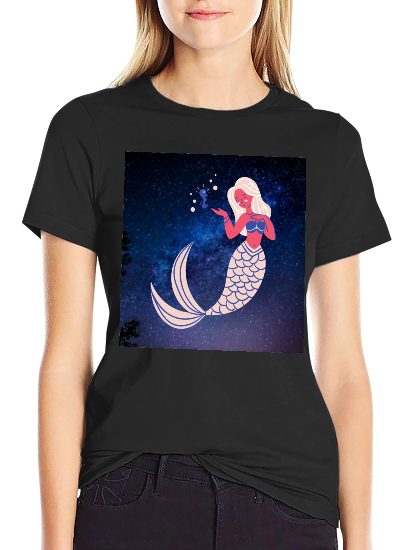 Mermaid Graphic Print T-Shirt