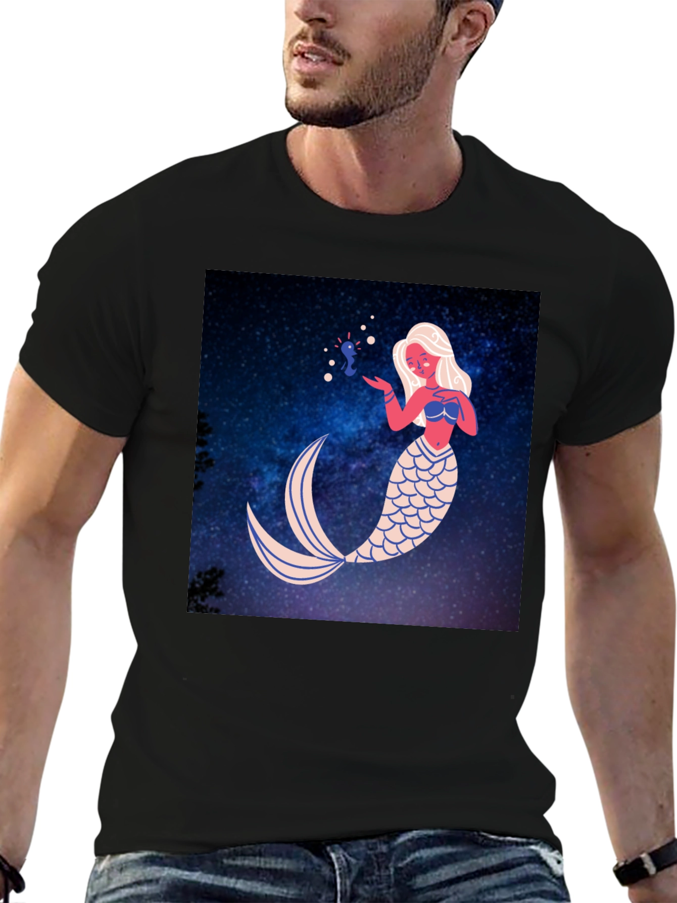Mermaid Graphic Print T-Shirt