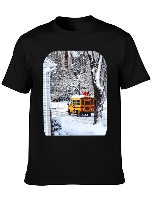 Winter School Bus T-Shirt